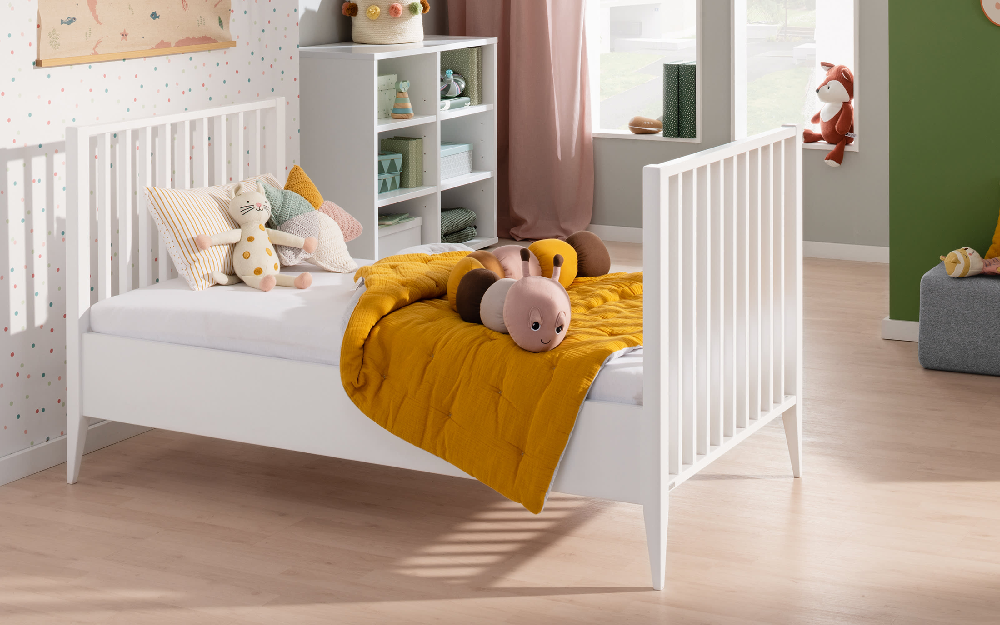 Babybett Felie, kreideweiß, Ausgezeichnet mit dem German Design Award 2023 in Gold