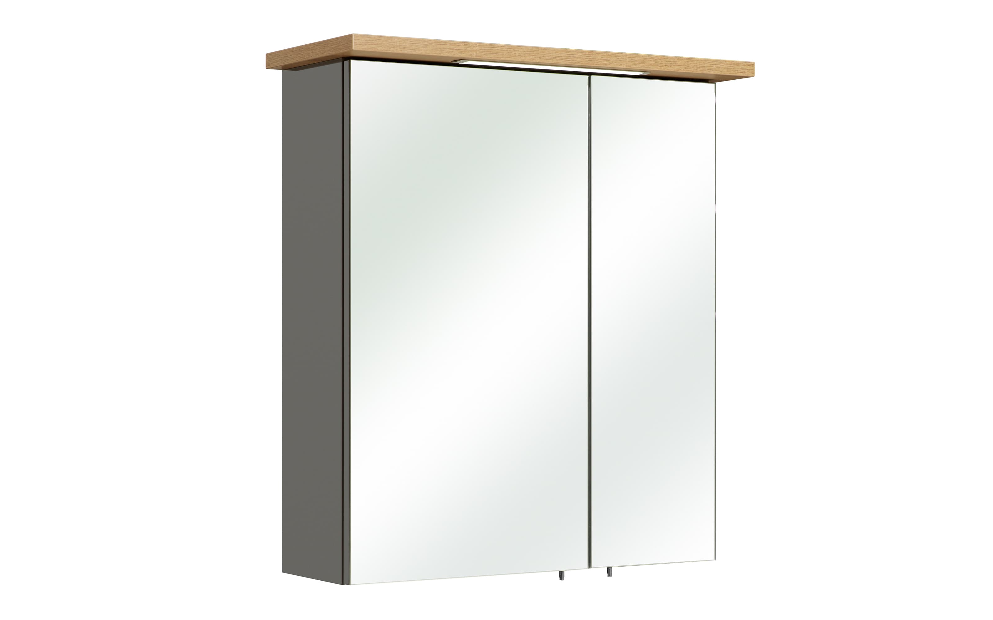 Spiegelschrank Glow, quarzgrau Glanz