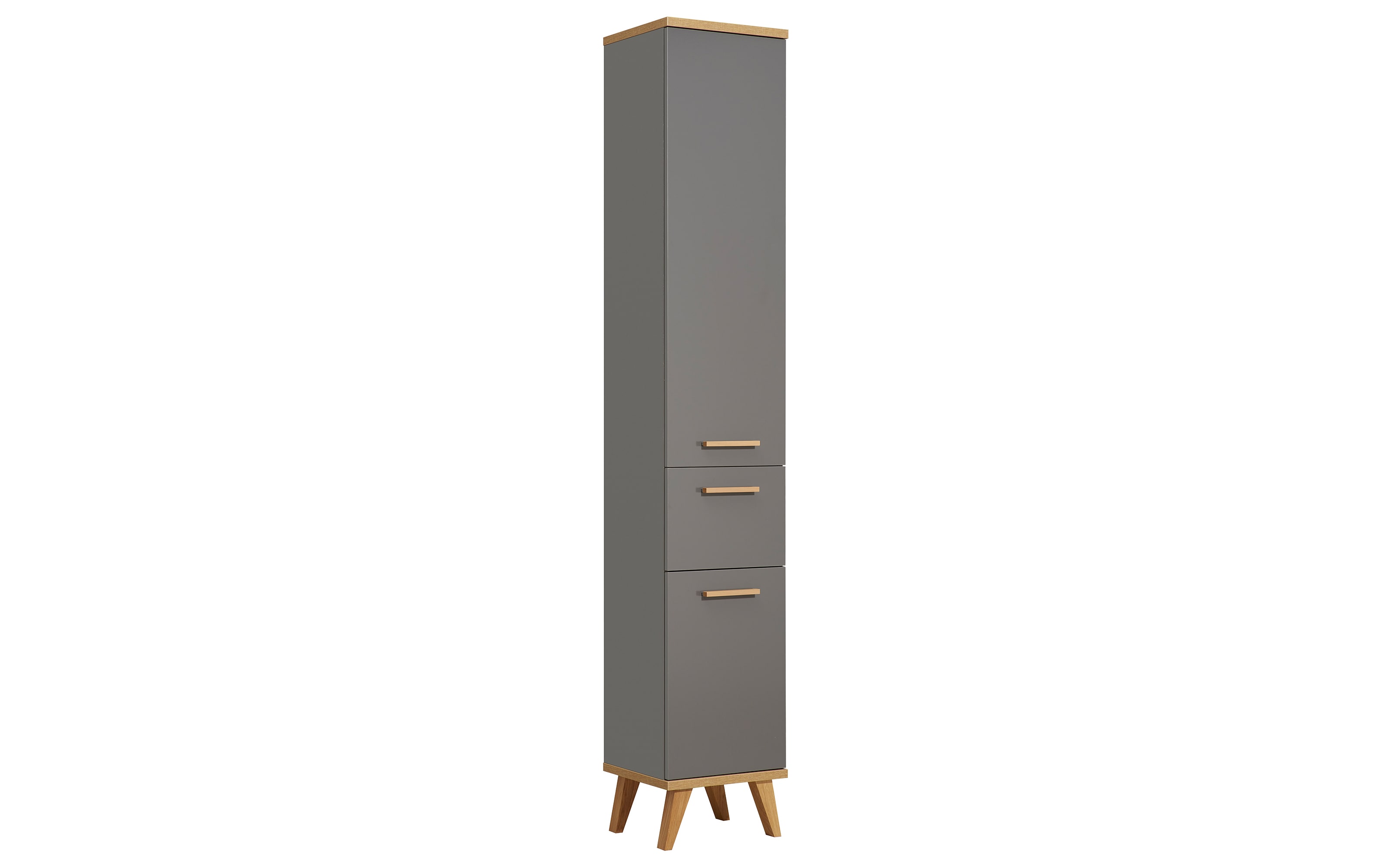 Hochschrank Glow, quarzgrau Glanz