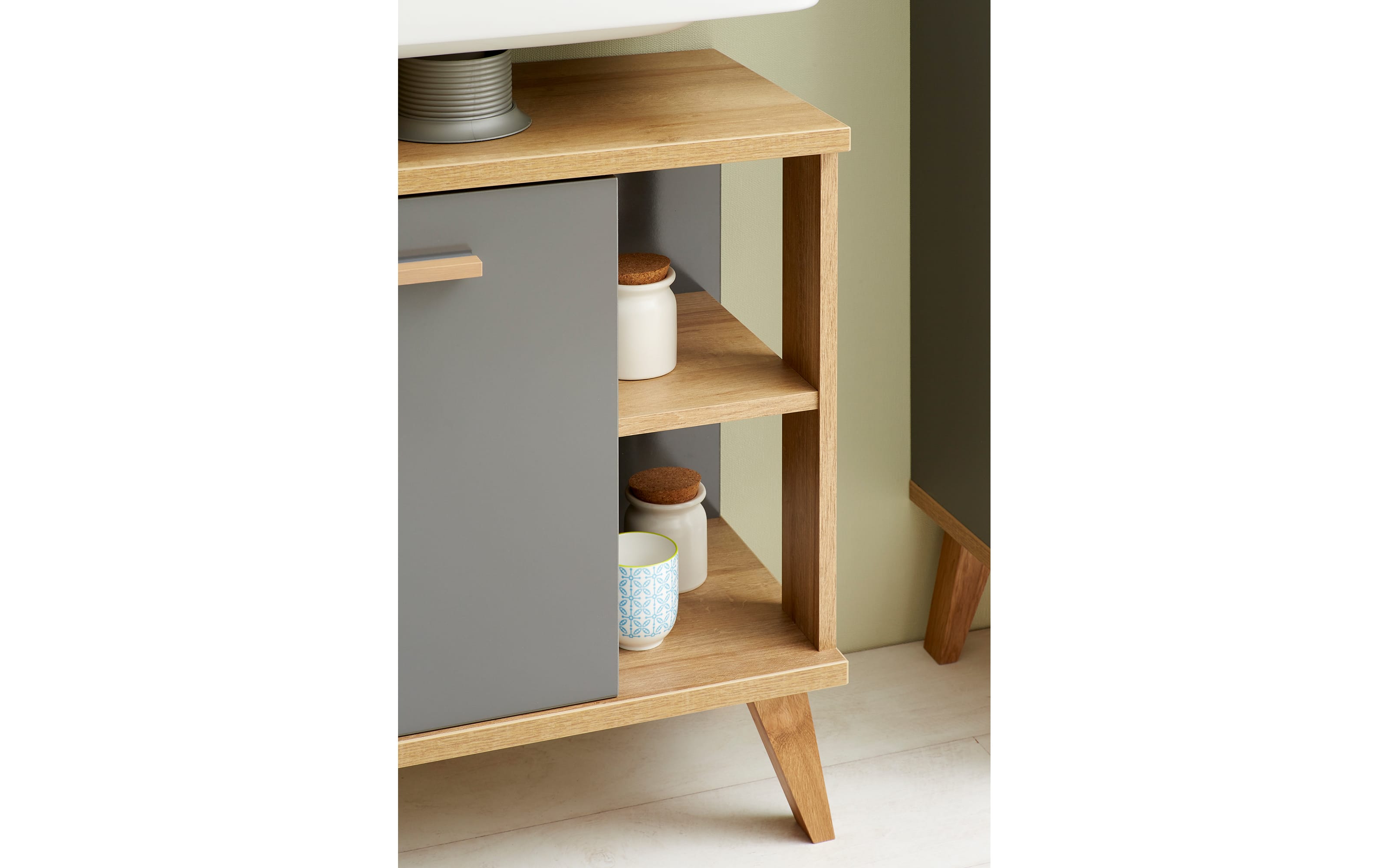 Unterschrank Glow, quarzgrau Glanz