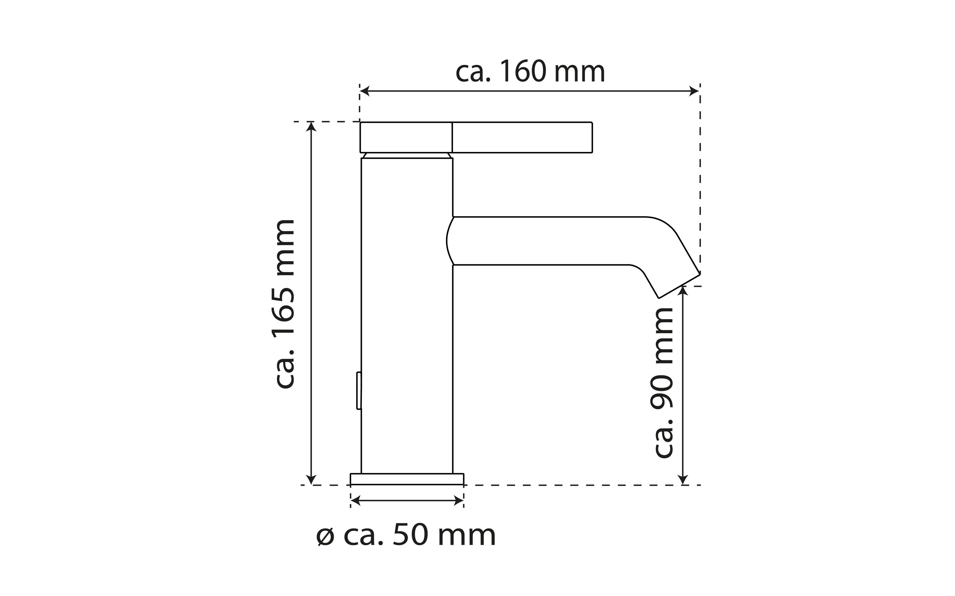 Waschtischarmatur 601100, chrom