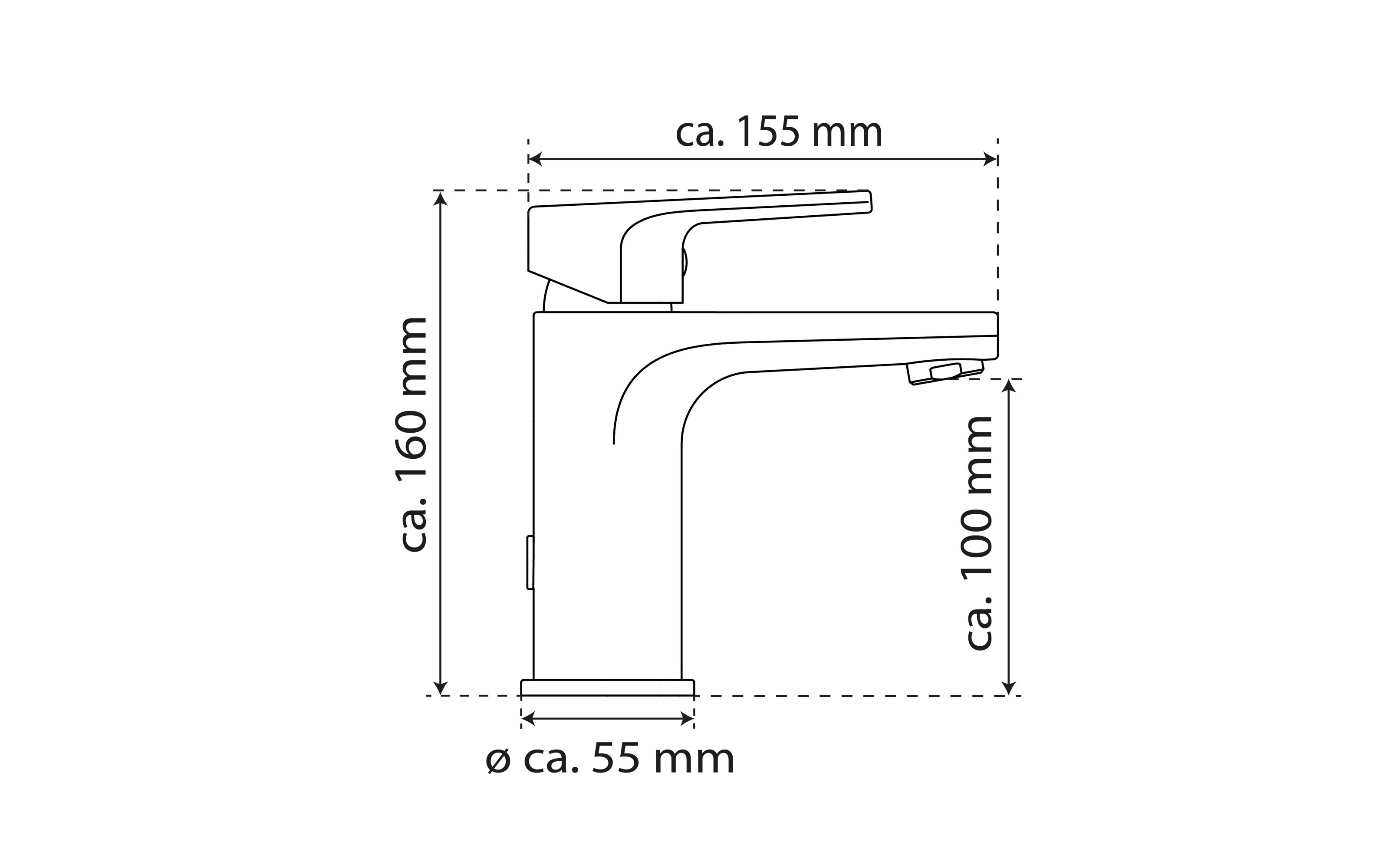 Waschtischarmatur 601300, chrom