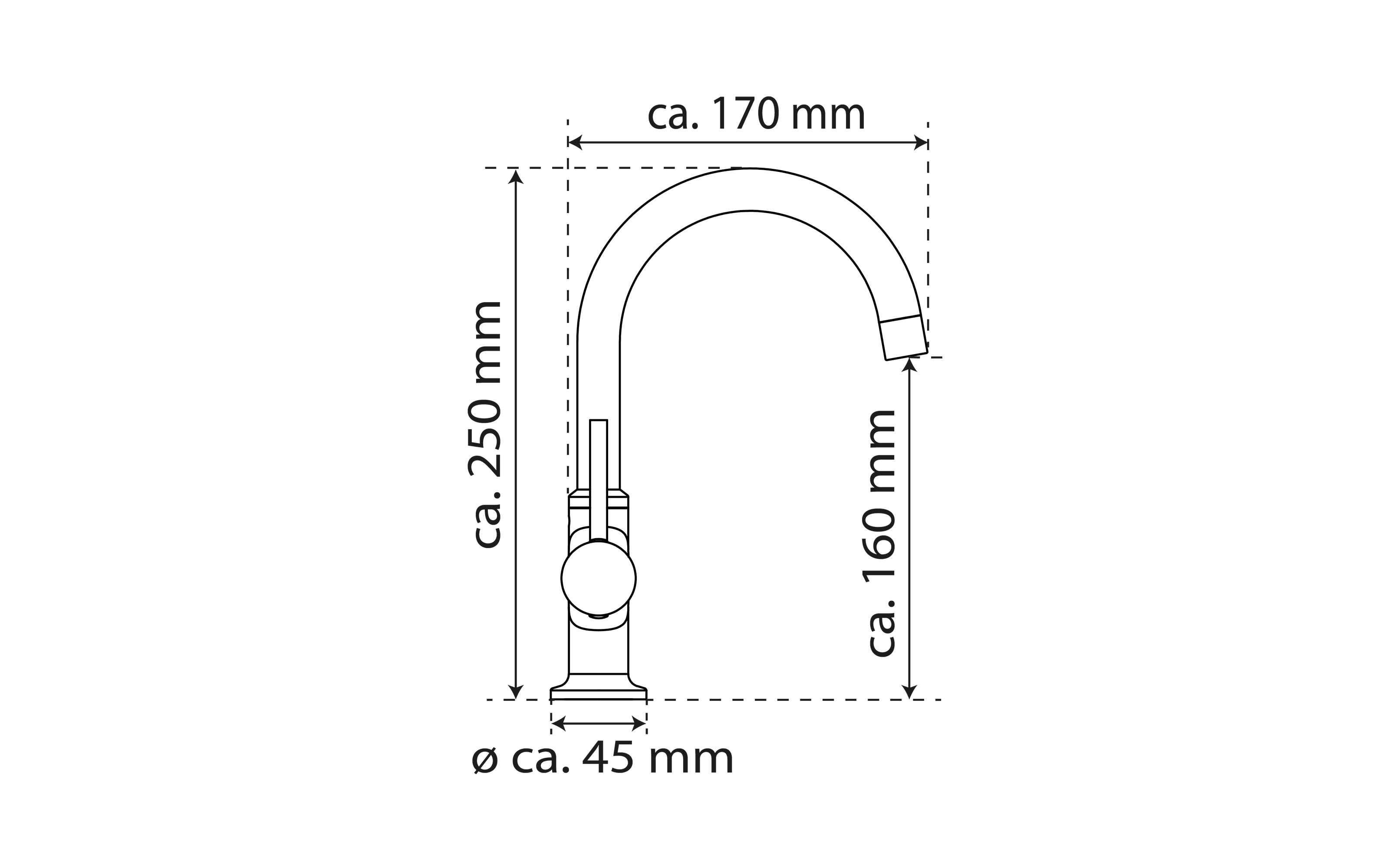 Waschtischarmatur 601400, chrom, inkl. 360° Drehfunktion