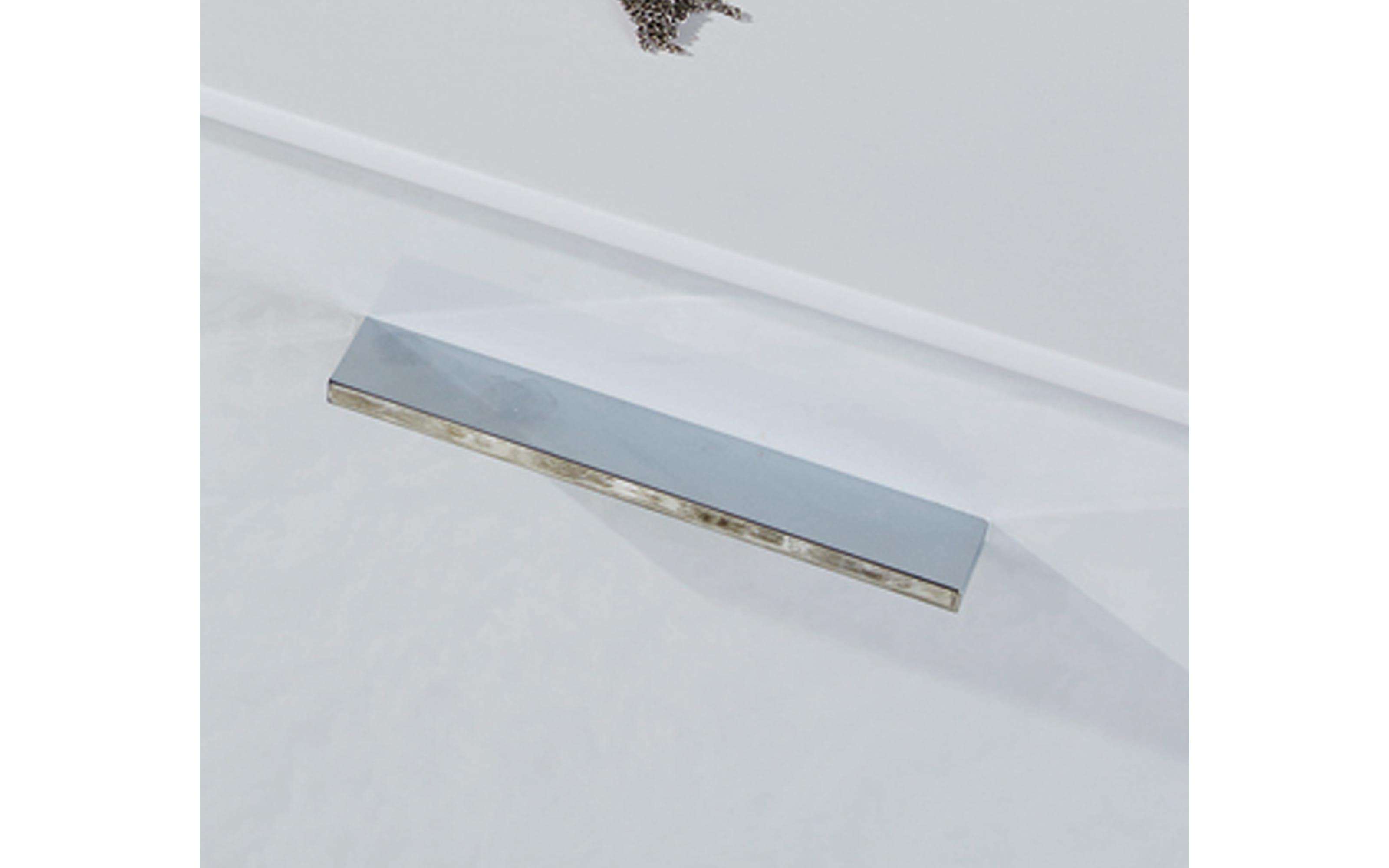 Badeinrichtung Zoom, polarweiß Hochglanz/Hunton Eiche Nachbildung