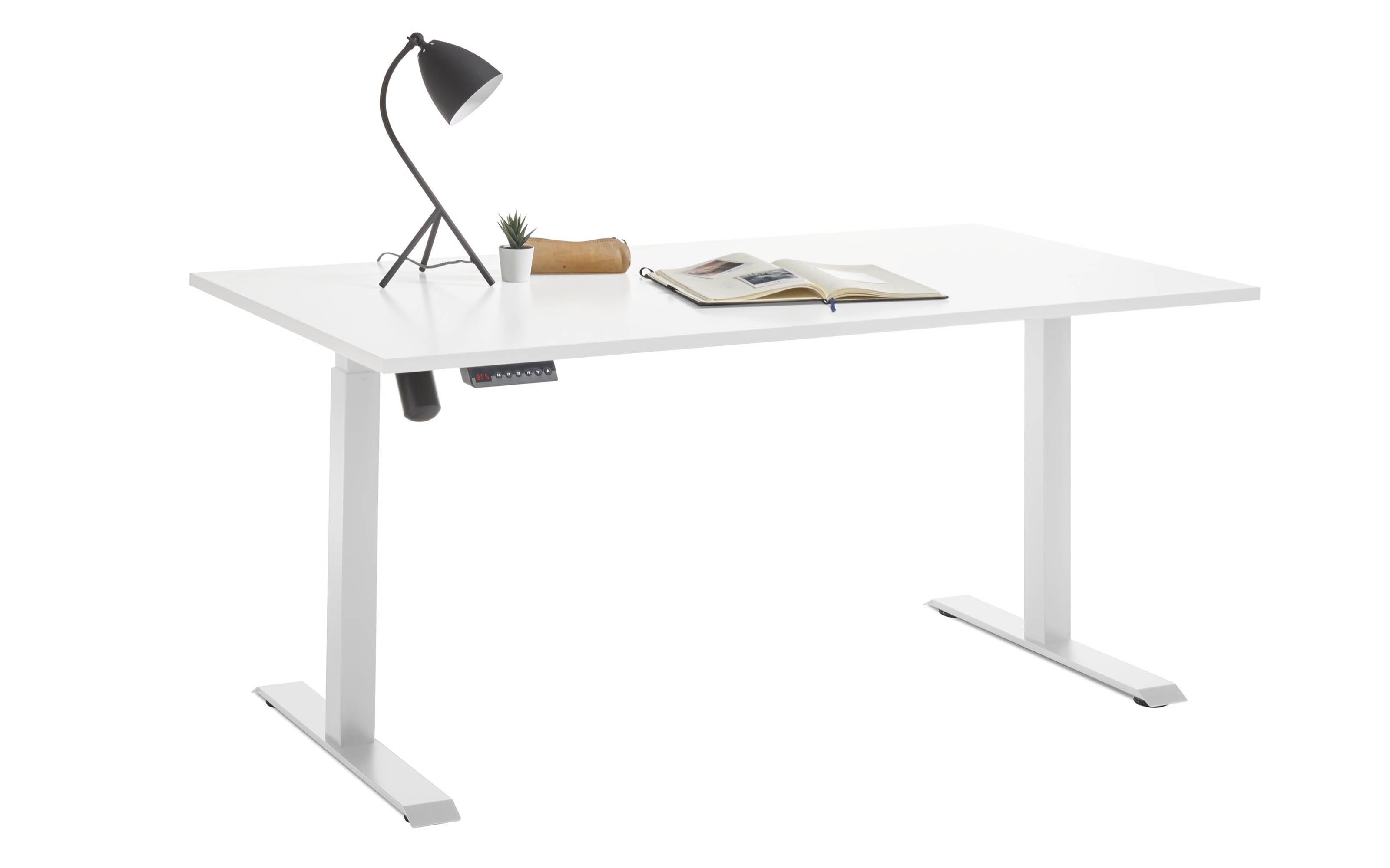 E-Schreibtisch Tom 4, weiß matt, Hardeck höhenverstellbar online kaufen bei