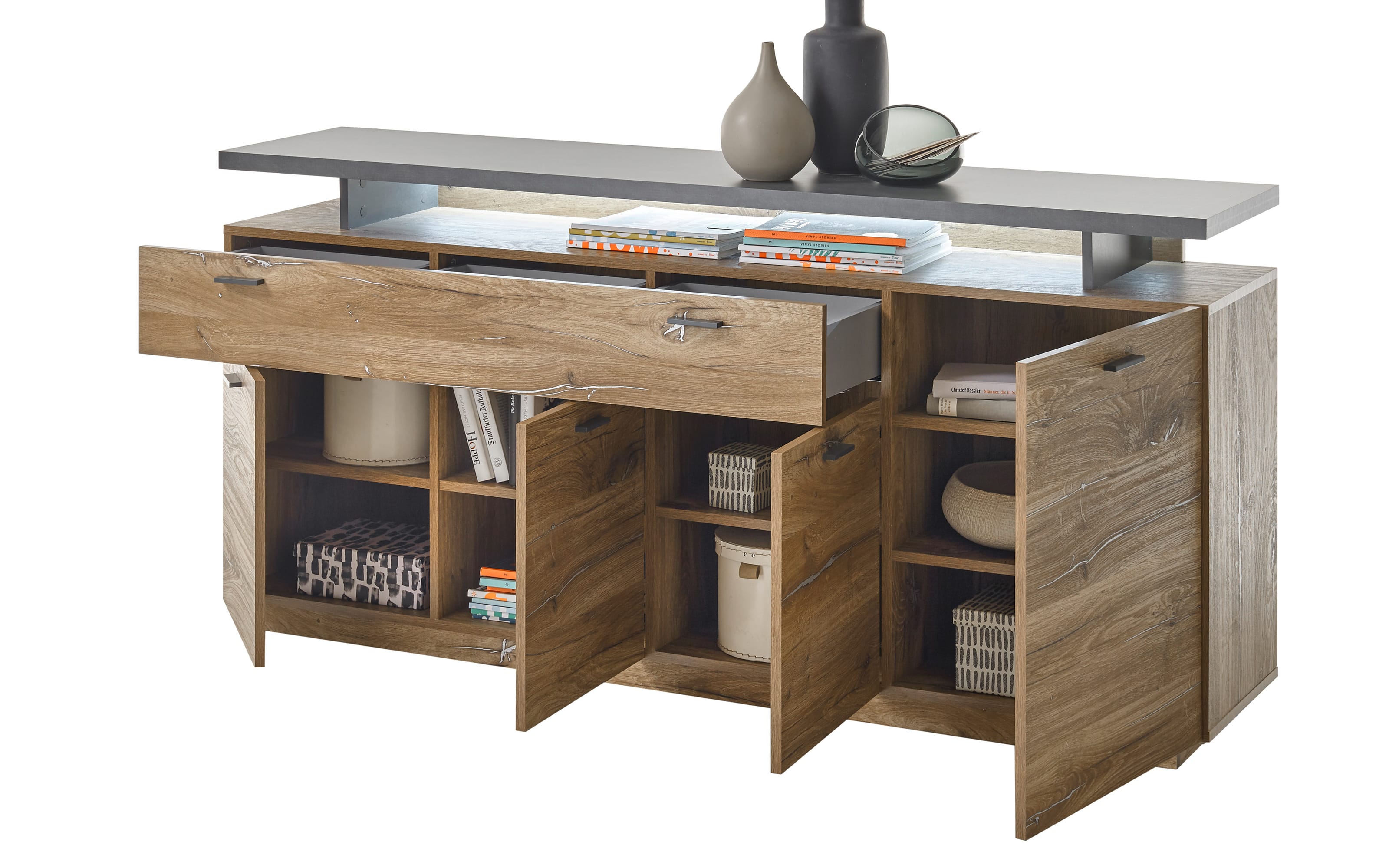 Sideboard Kingston, Flagstaff-Nachbildung/anthrazit