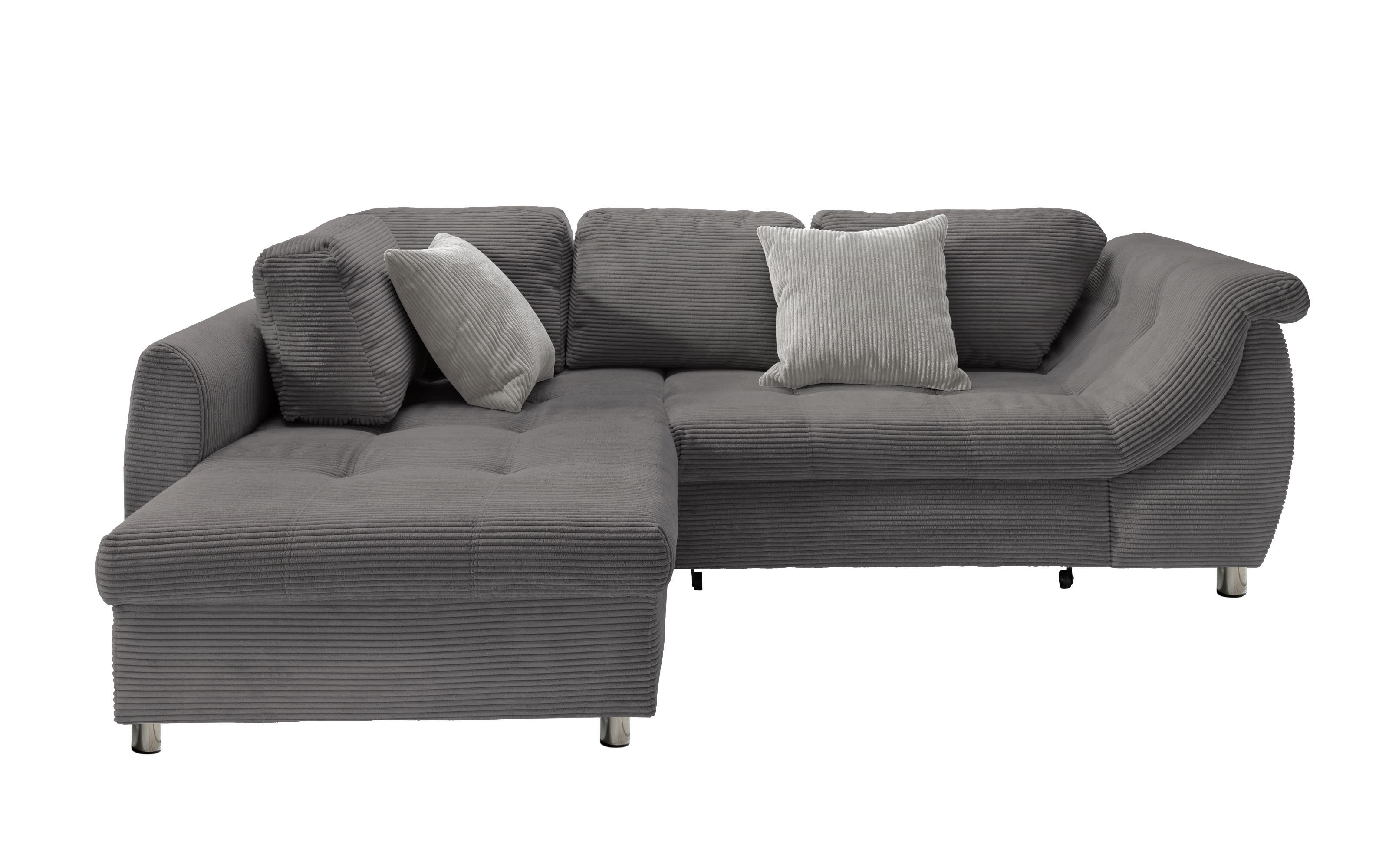 Wohnlandschaft Home, grau, Ottomane links, inkl. Liegefunktion
