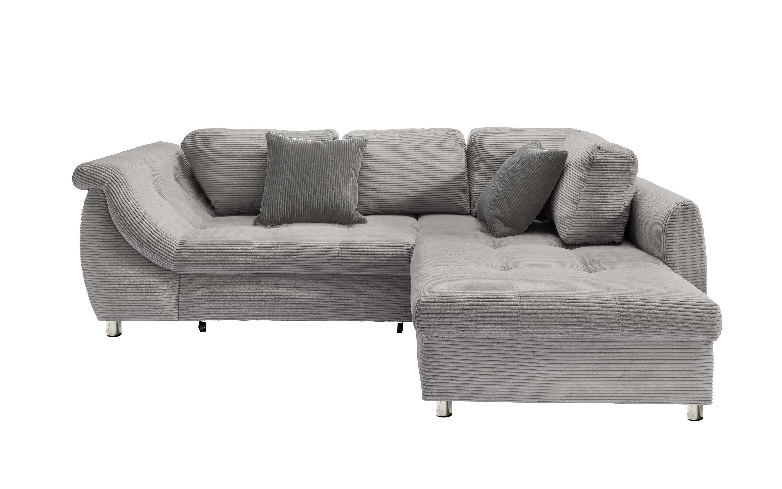 Wohnlandschaft Home, silber, Ottomane rechts, inkl. Liegefunktion