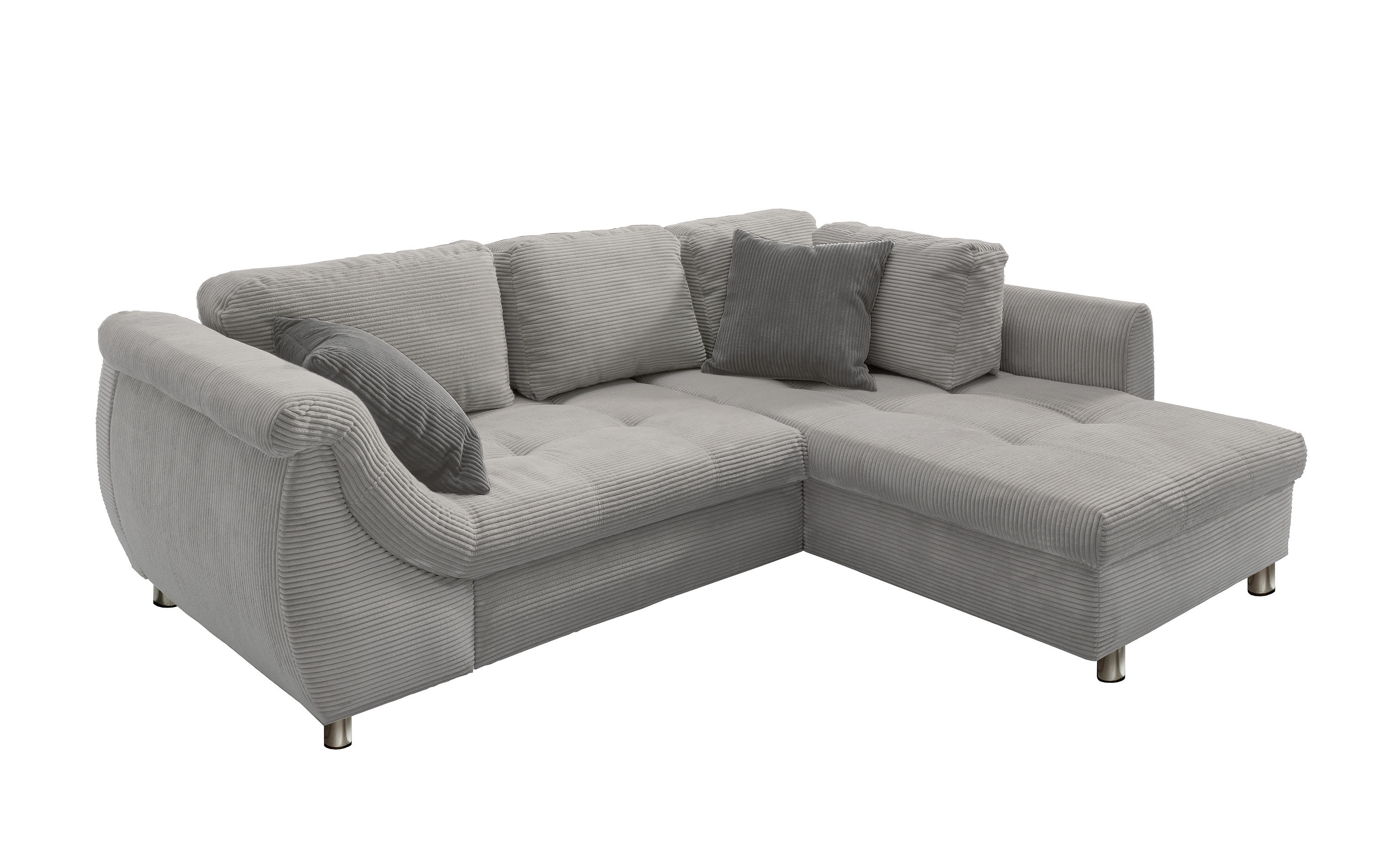 Wohnlandschaft Home, silber, Ottomane rechts, inkl. Liegefunktion