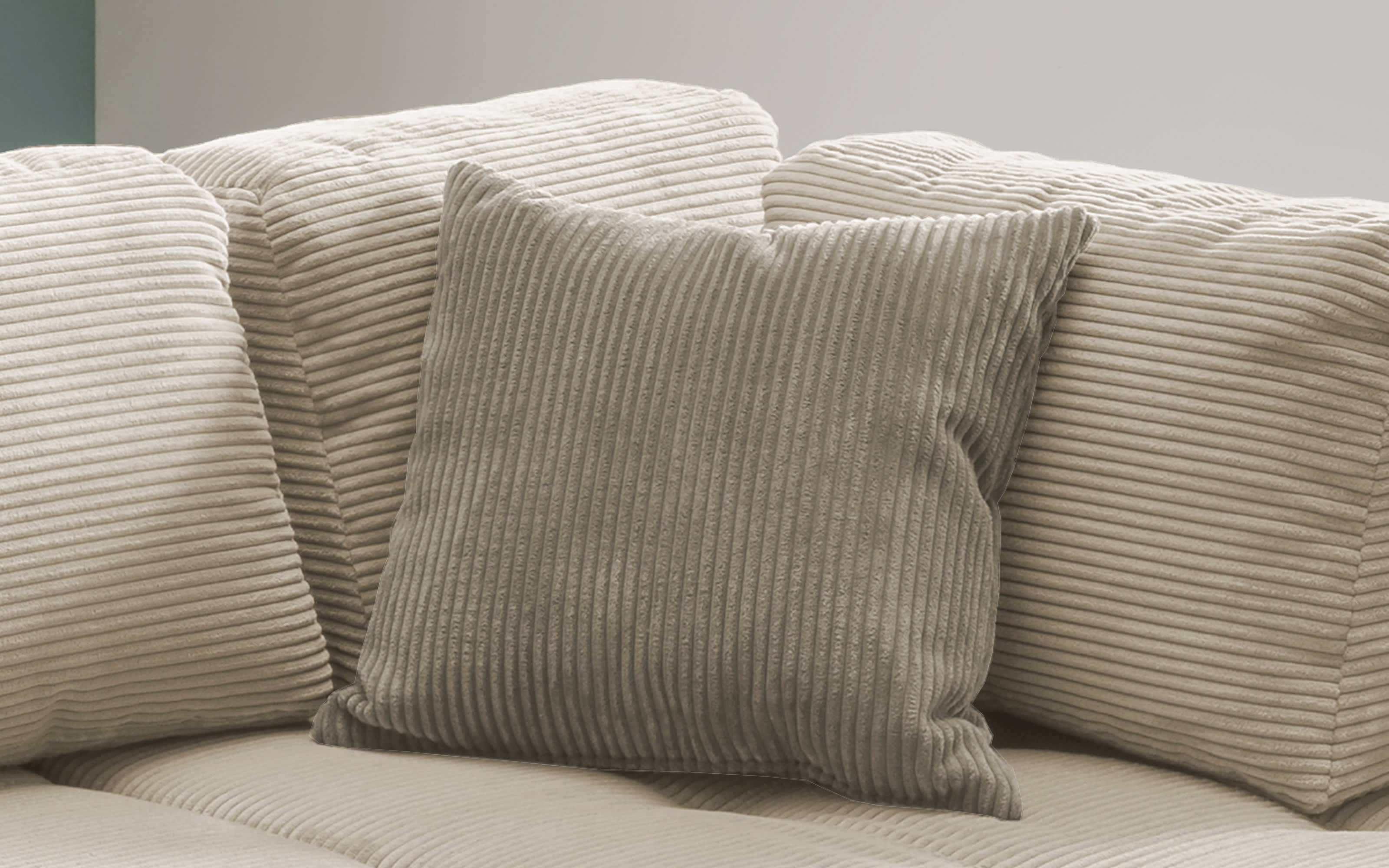 Wohnlandschaft Home, beige, Ottomane rechts, inkl. Liegefunktion