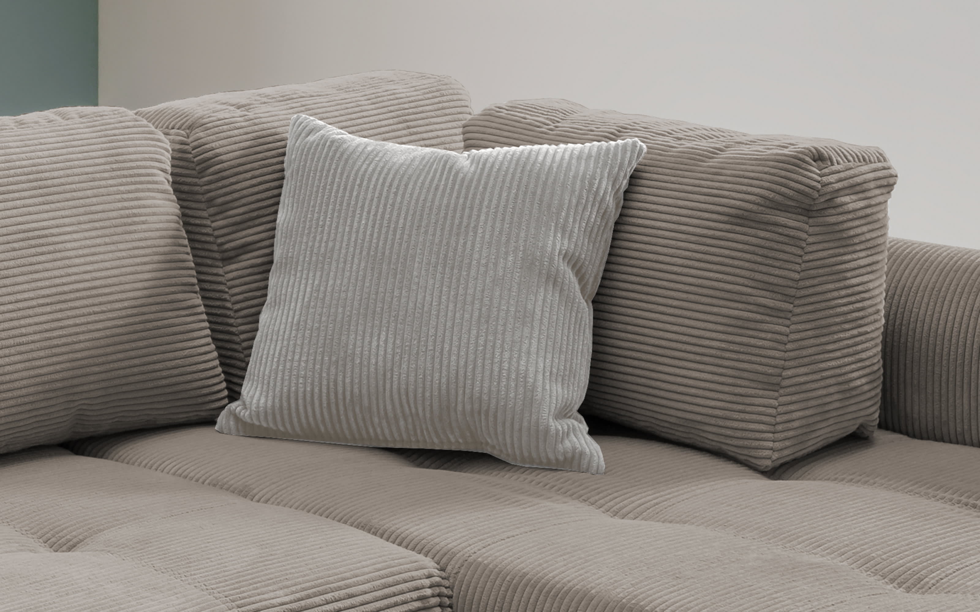 Wohnlandschaft Home, braun Ottomane rechts, inkl. Liegefunktion