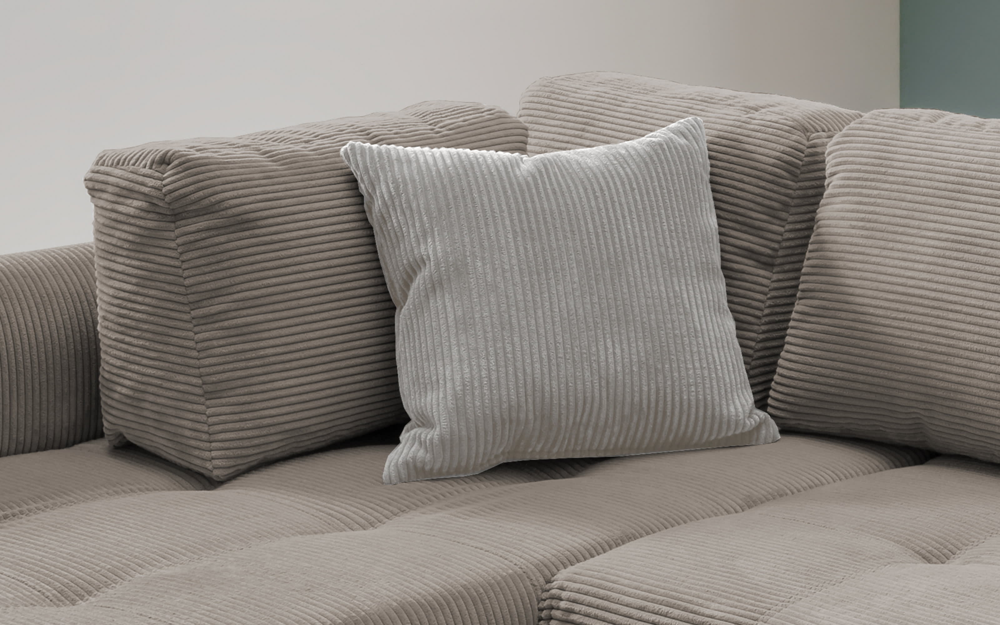 Wohnlandschaft Home, braun, Ottomane links, inkl. Liegefunktion