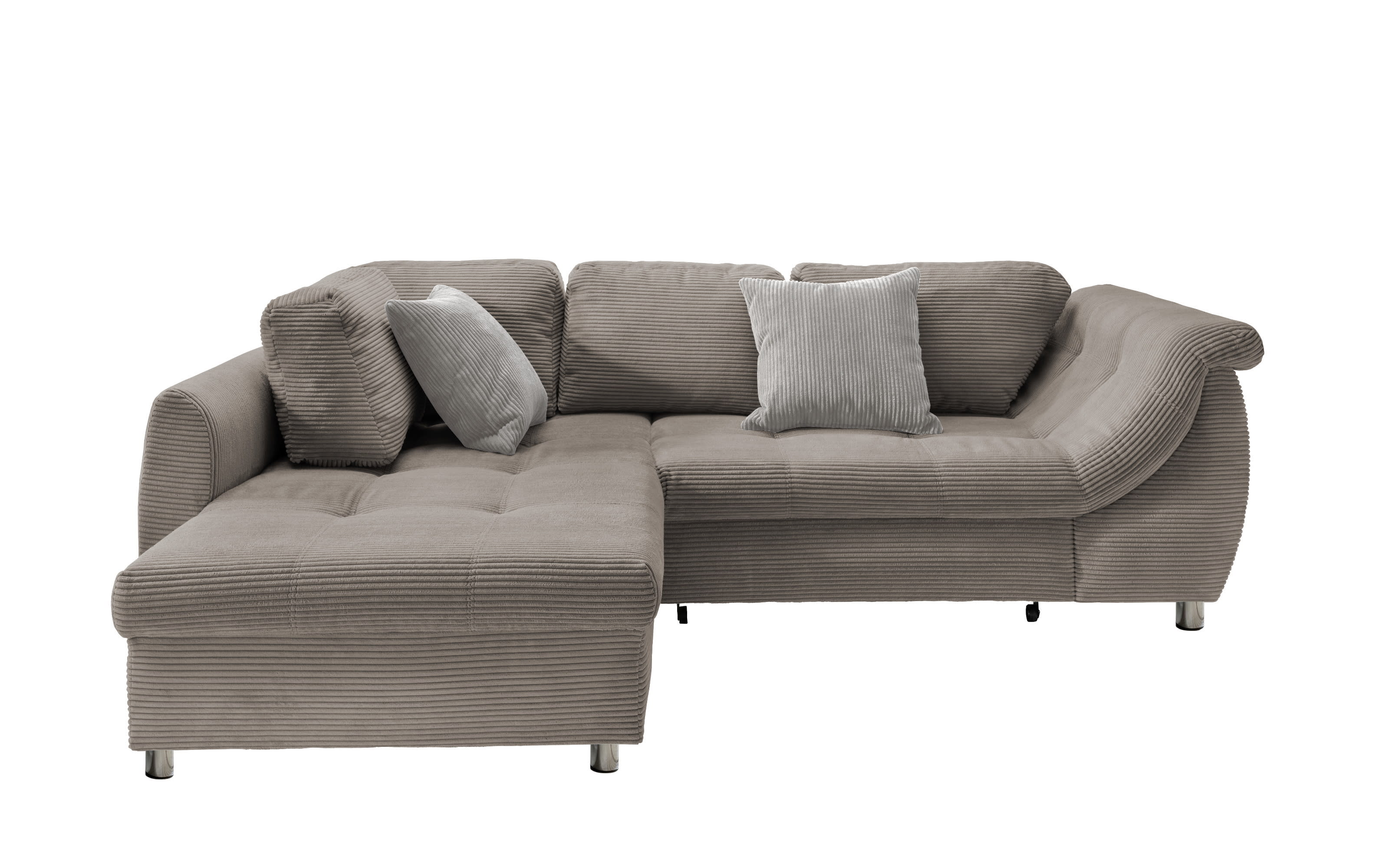 Wohnlandschaft Home, braun, Ottomane links, inkl. Liegefunktion