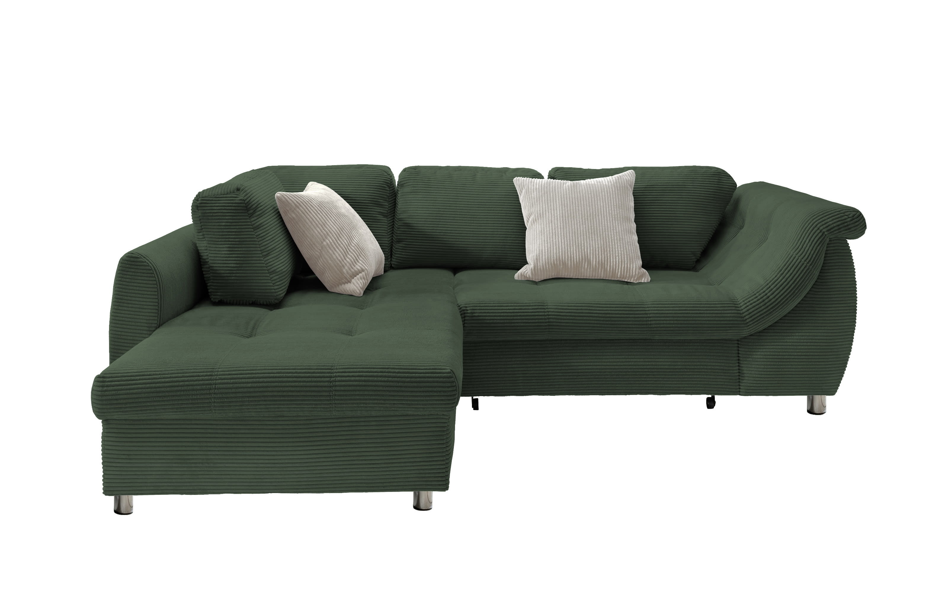 Wohnlandschaft Home, moosgrün, Ottomane links, inkl. Liegefunktion