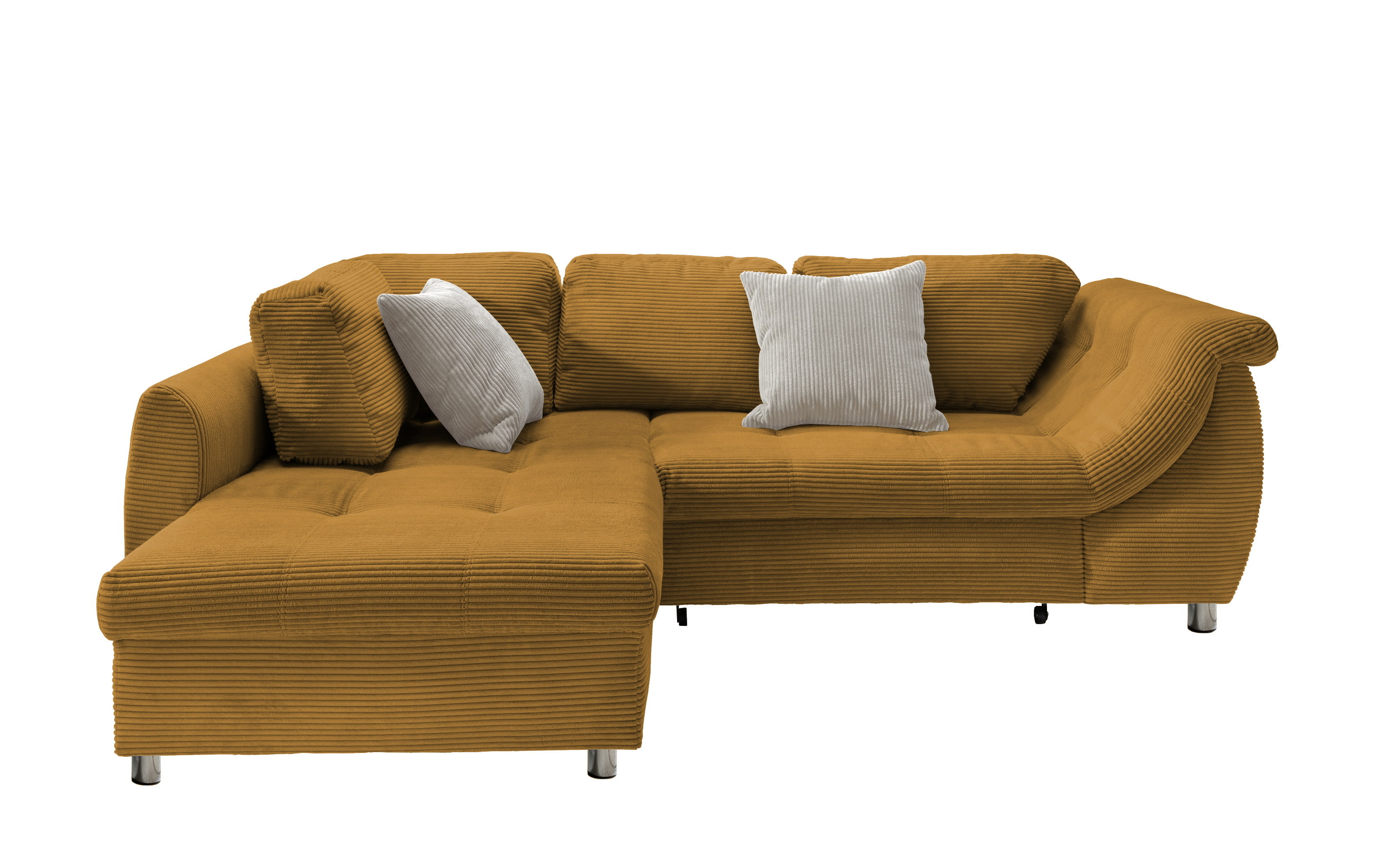 Wohnlandschaft Home, gold, Ottomane links, inkl. Liegefunktion