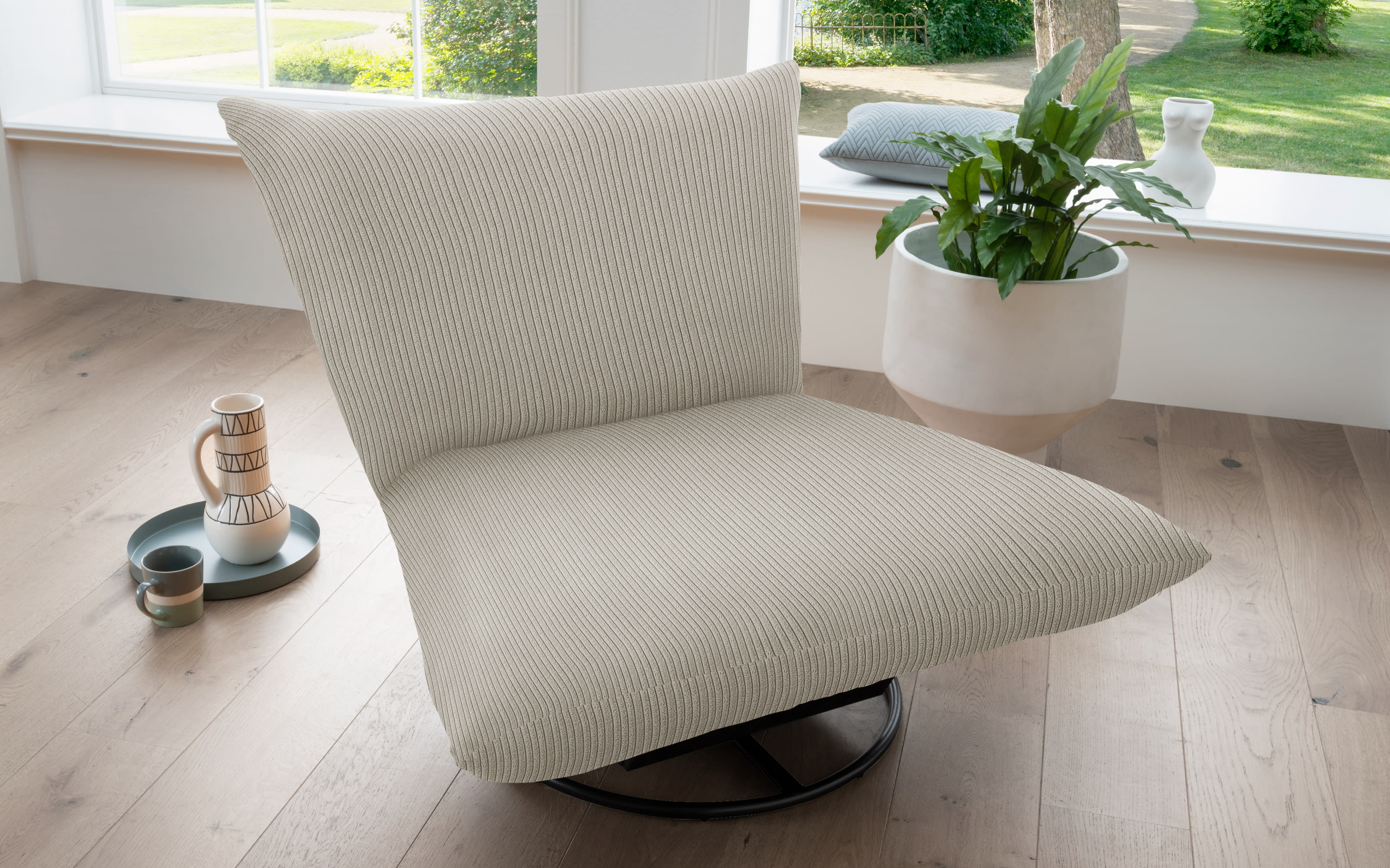 Sessel Cremona, silber, inkl. Drehfunktion
