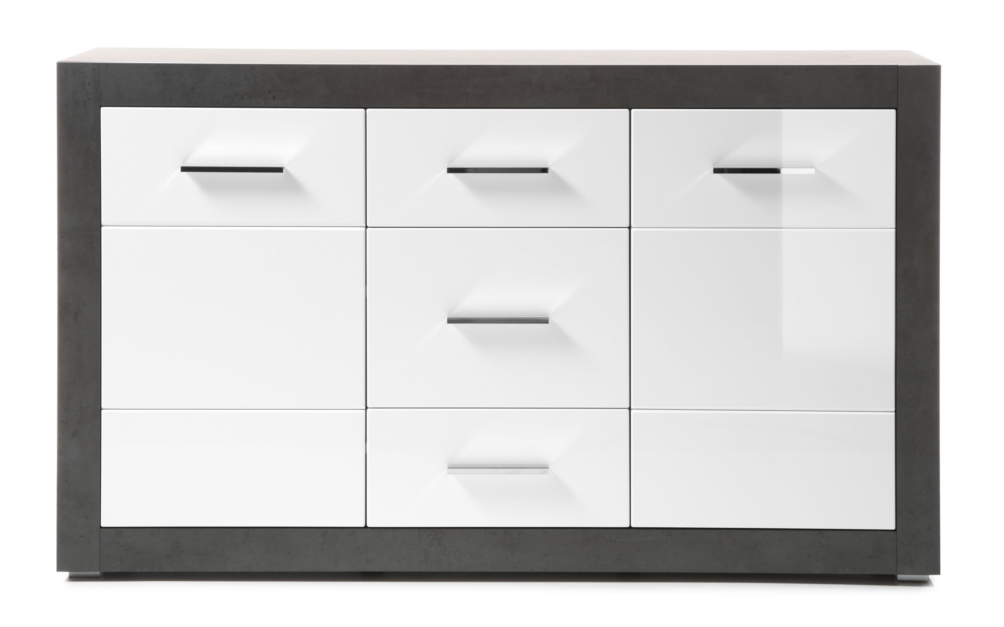 Sideboard Etero, weiß, Dark Concret