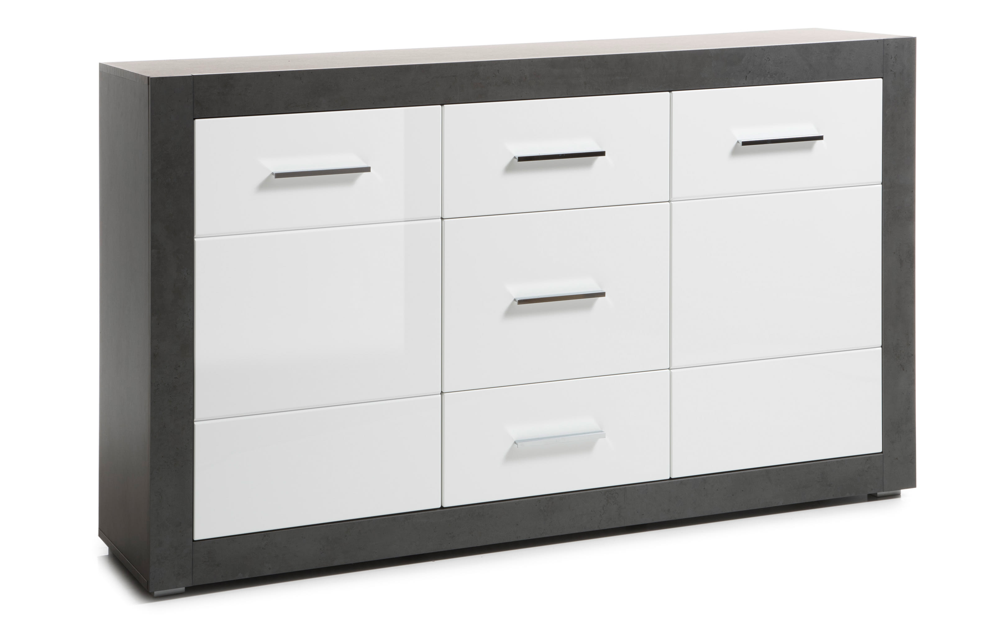 Sideboard Etero, weiß, Dark Concret