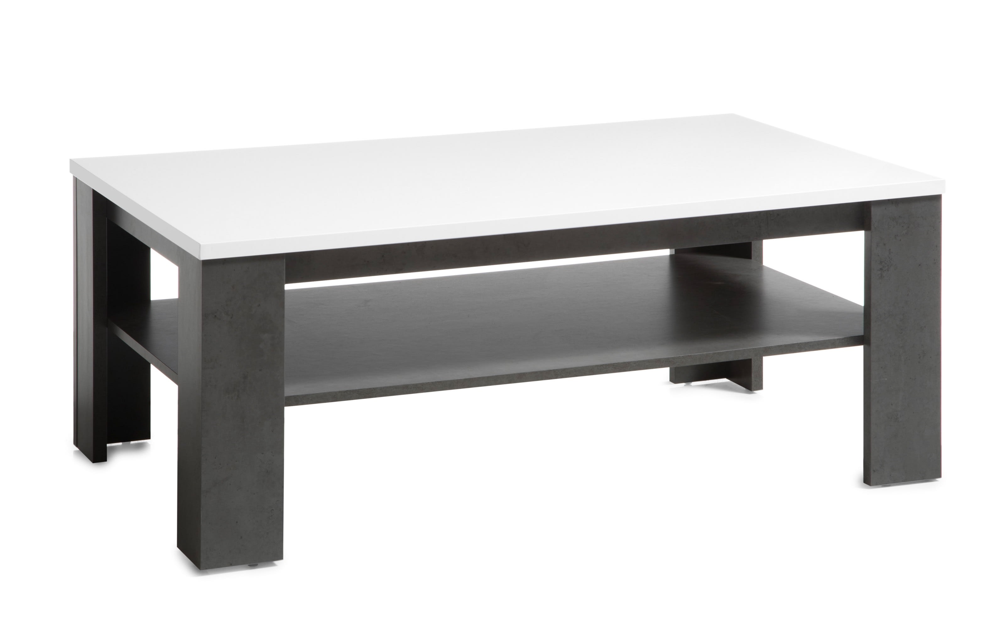 Couchtisch Etero, dark concret, weiß