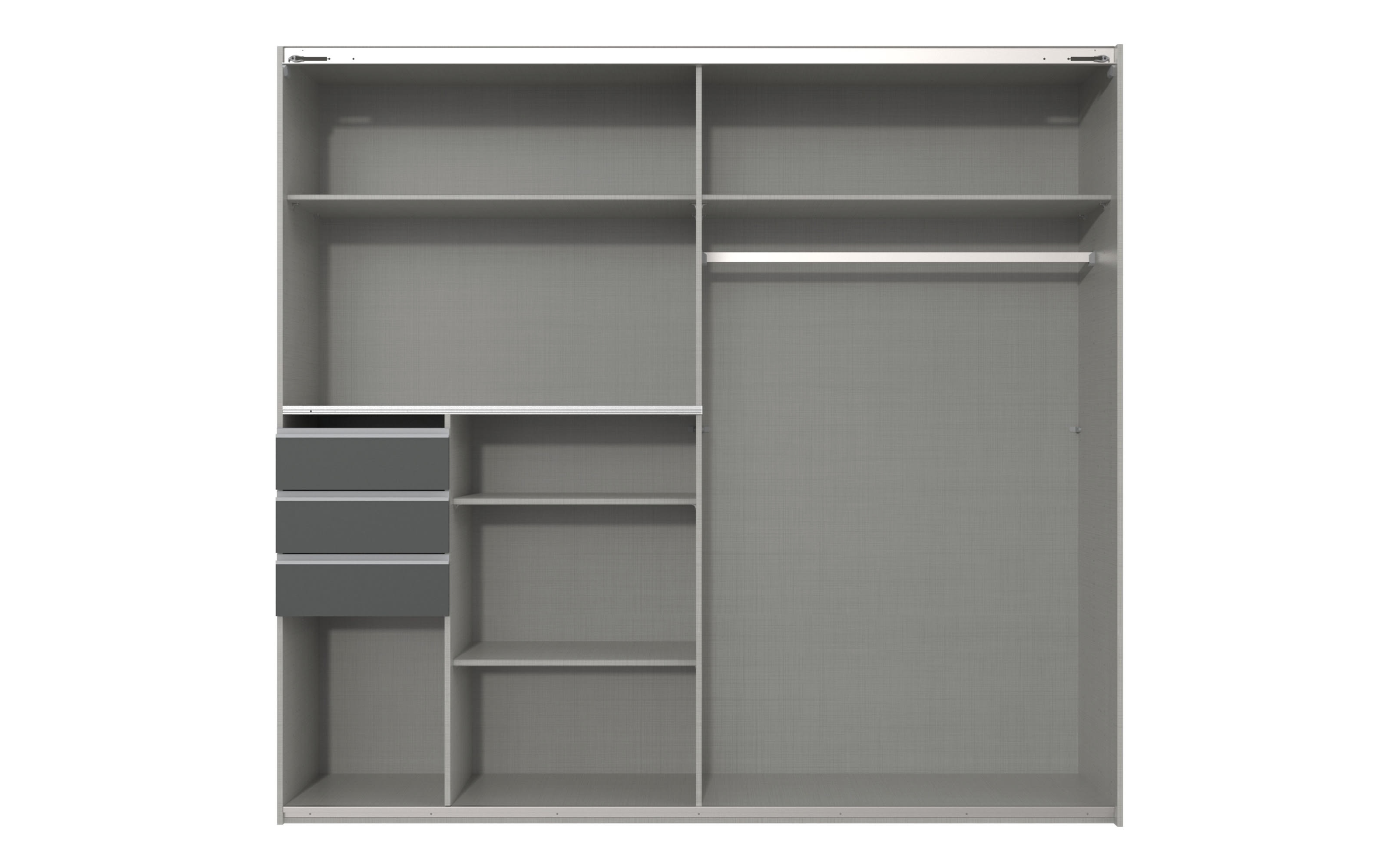 Schwebetürenschrank Saigon, Plankeneiche, 225 x 210 cm