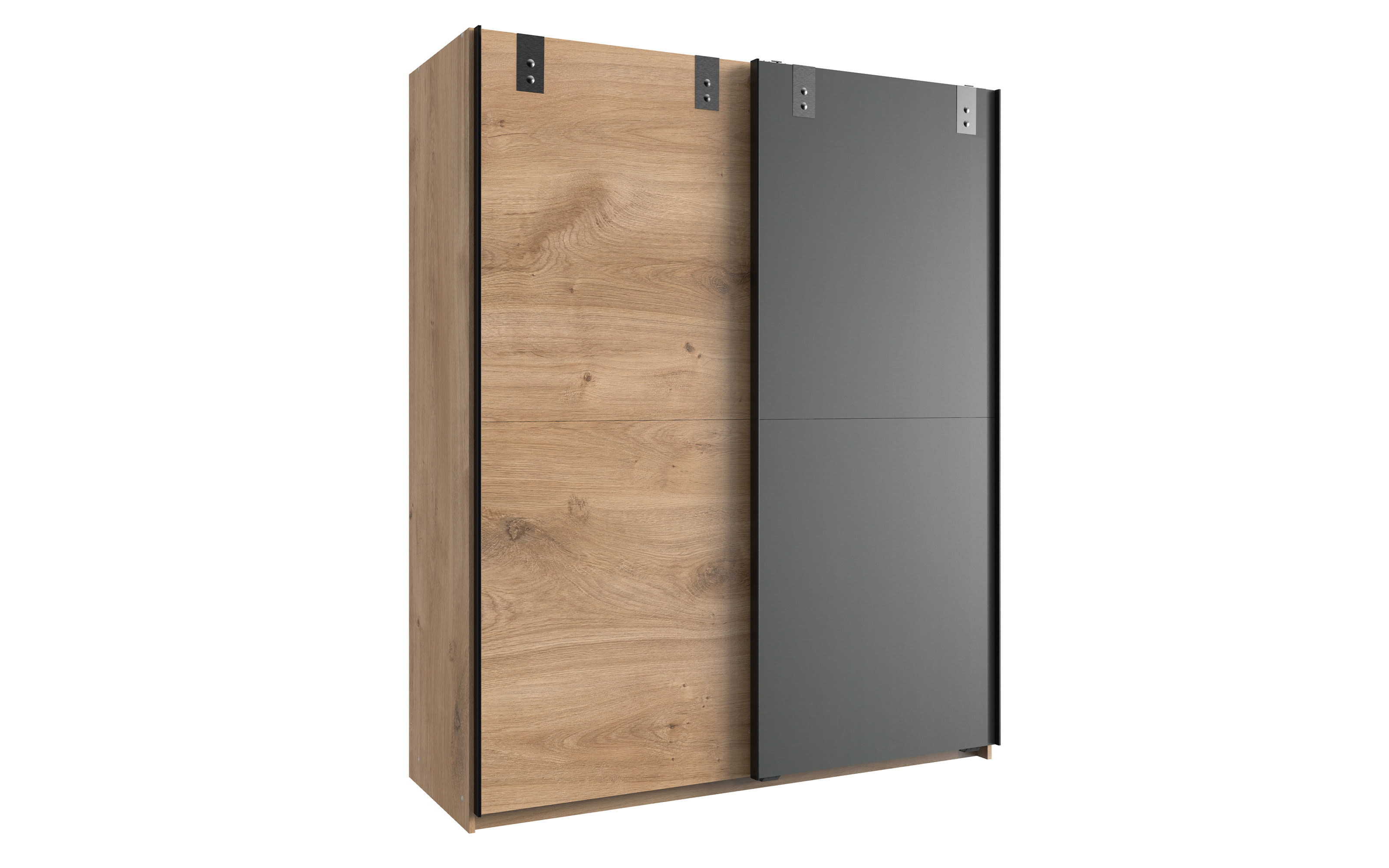 Schwebetürenschrank Liverpool, Plankeneiche, Breite 180 cm