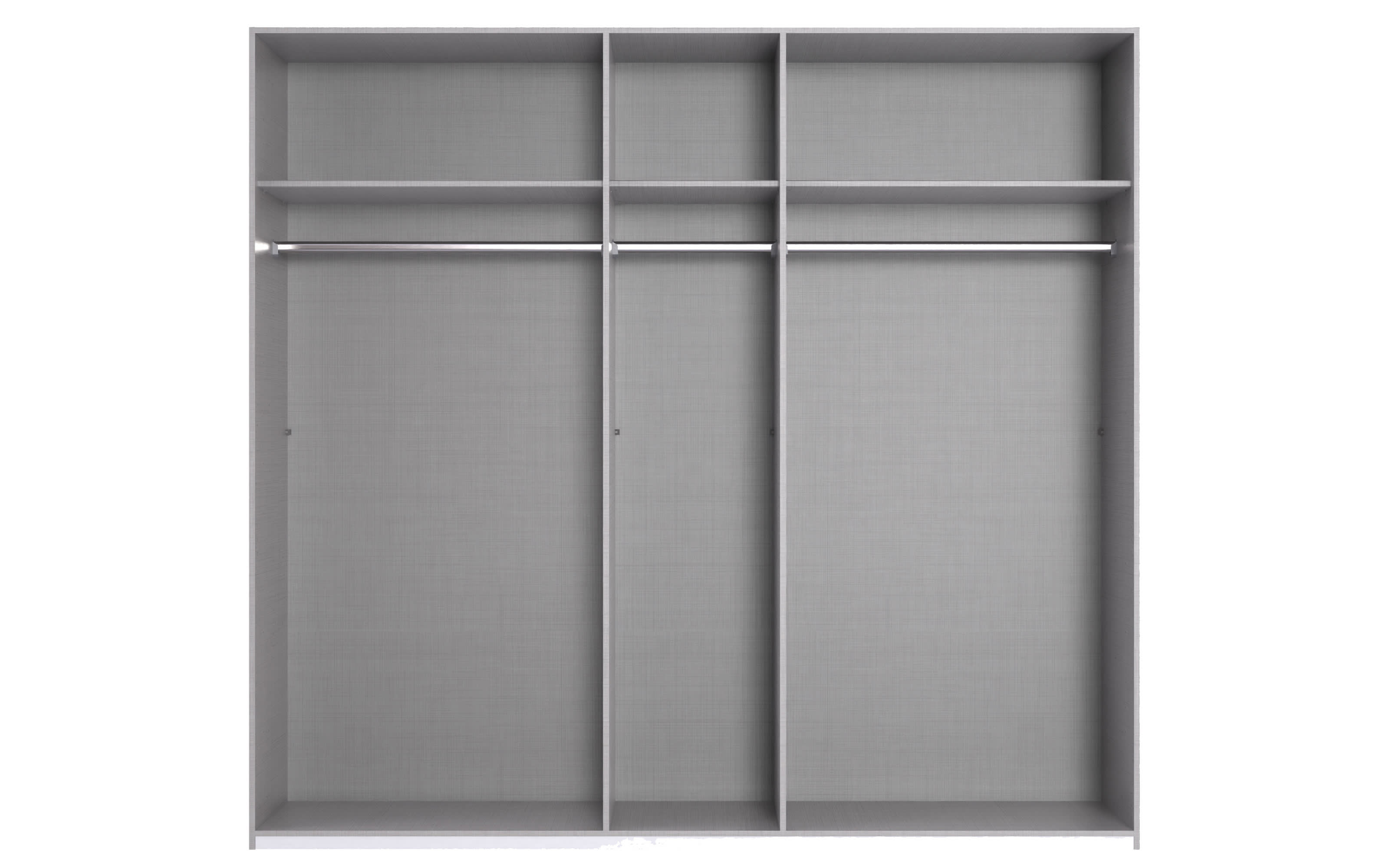 Drehtürenschrank Chalet, weiß, 225 x 210 cm, mit Spiegeltüren