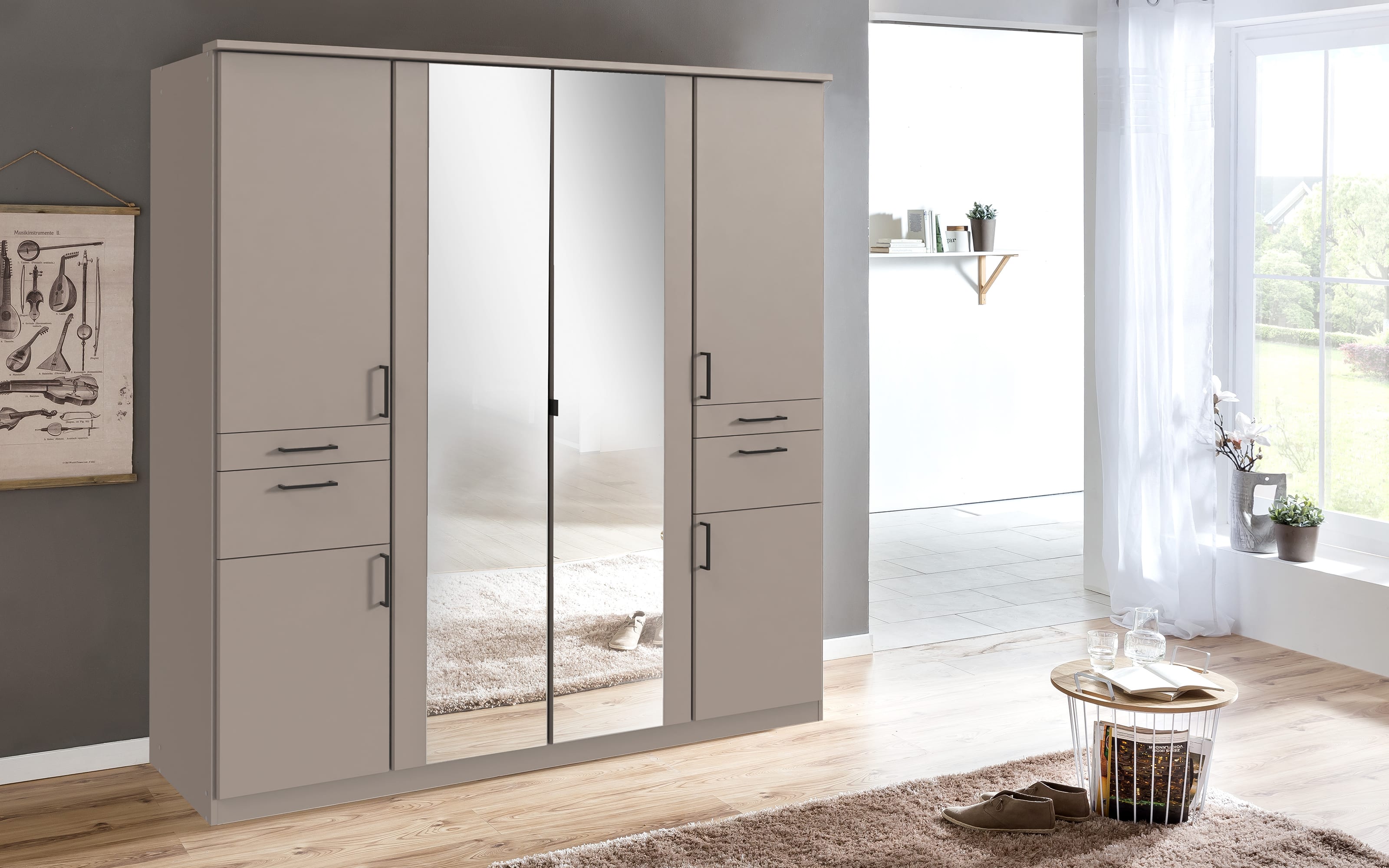 Kleiderschrank Koeln, beigegrau