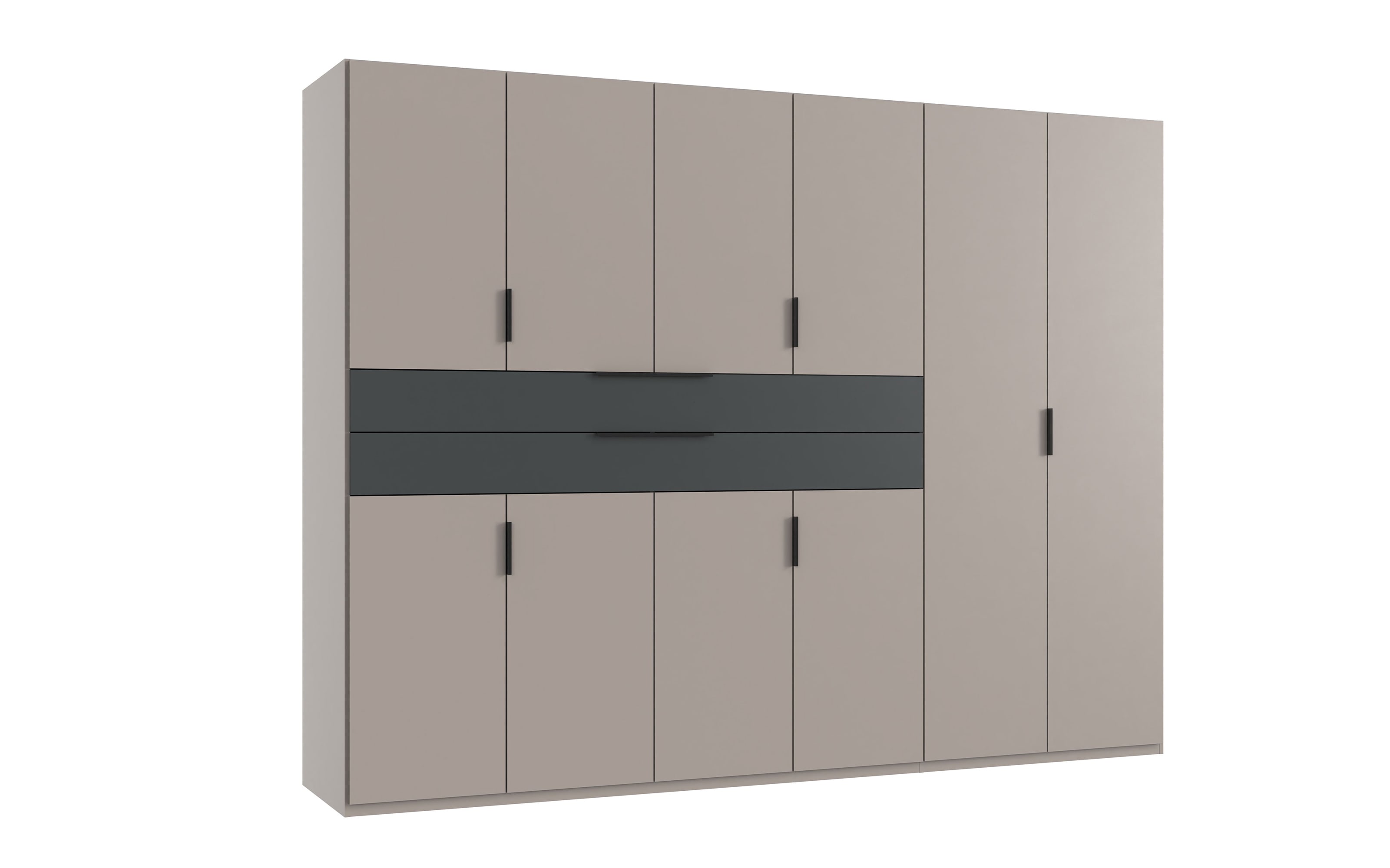 Drehtürenschrank Witten, grau