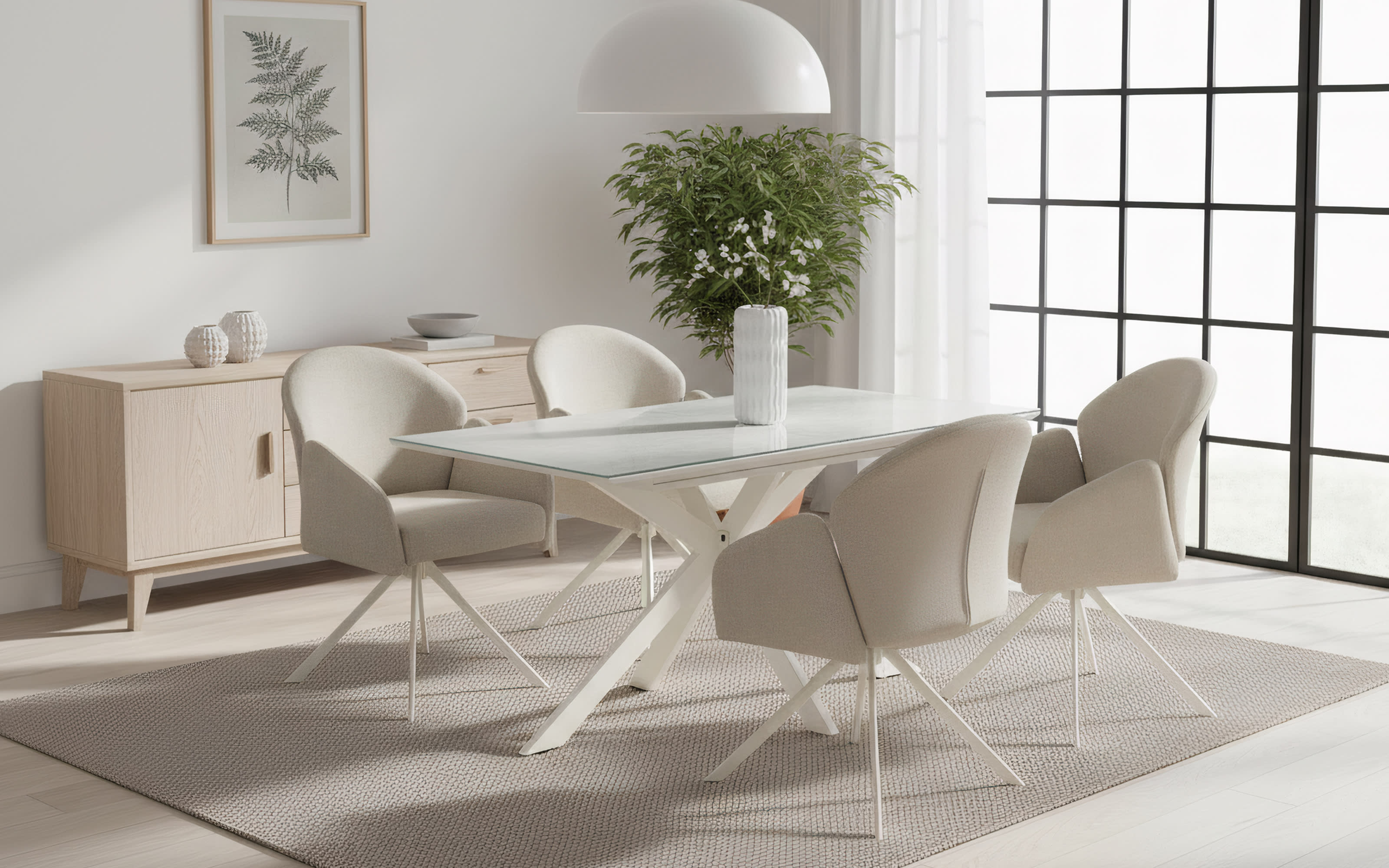 Auszugtisch Fenja T, creme