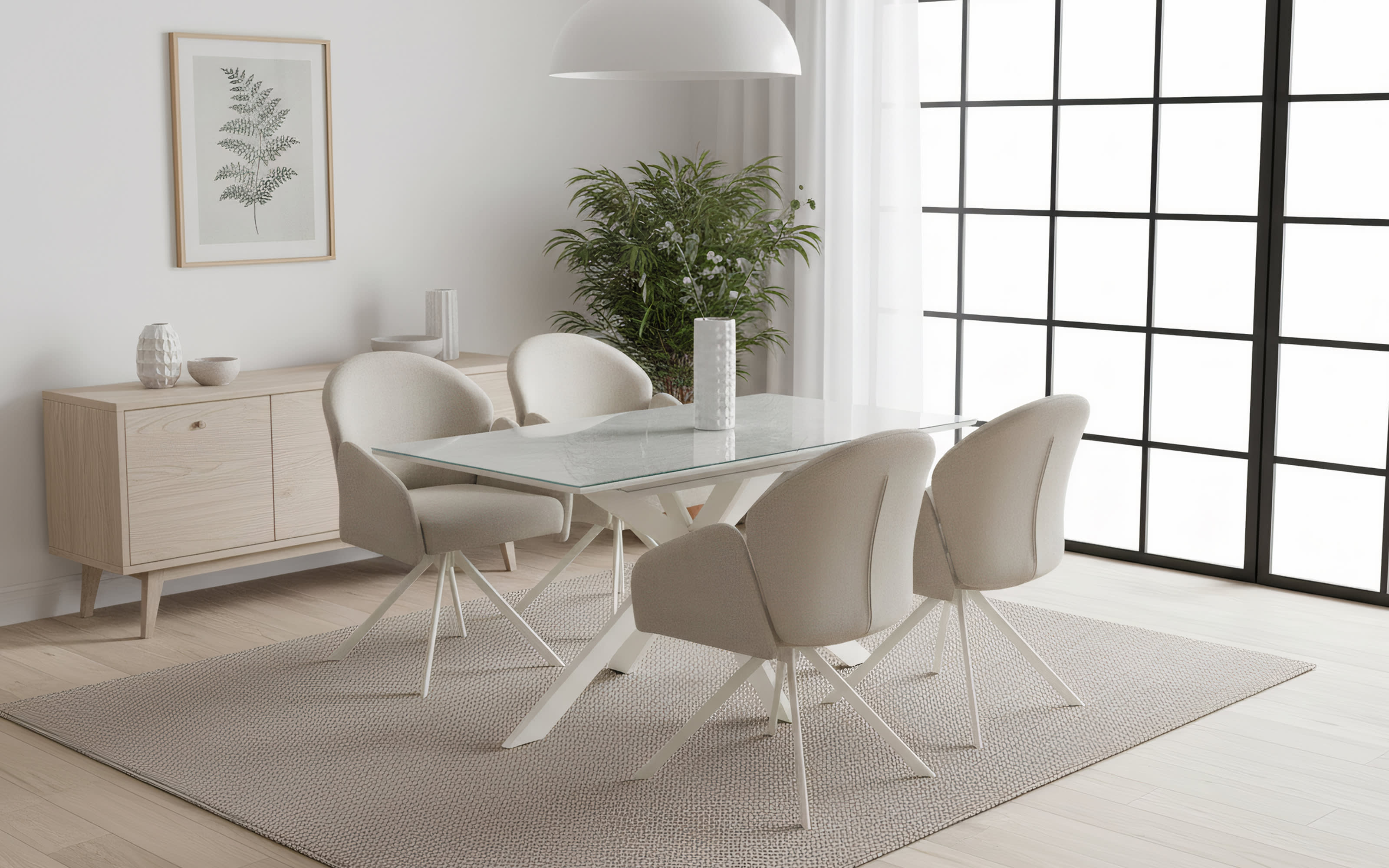 Auszugtisch Fenja T, creme