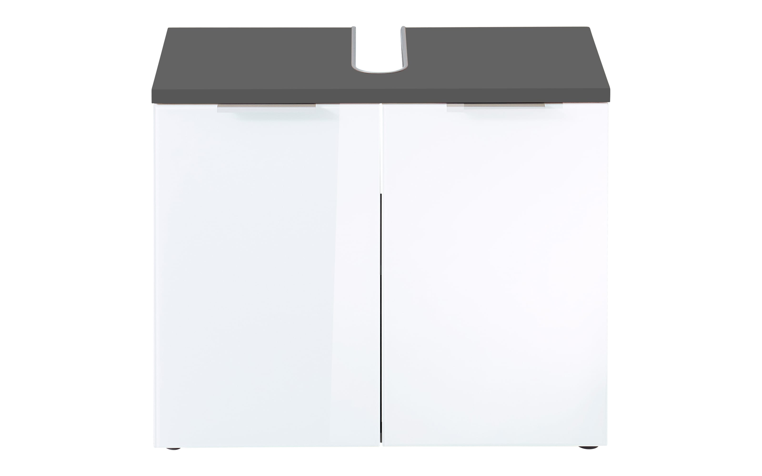 Waschbeckenunterschrank Pescara in weiß Glas-graphit online bei Hardeck  kaufen