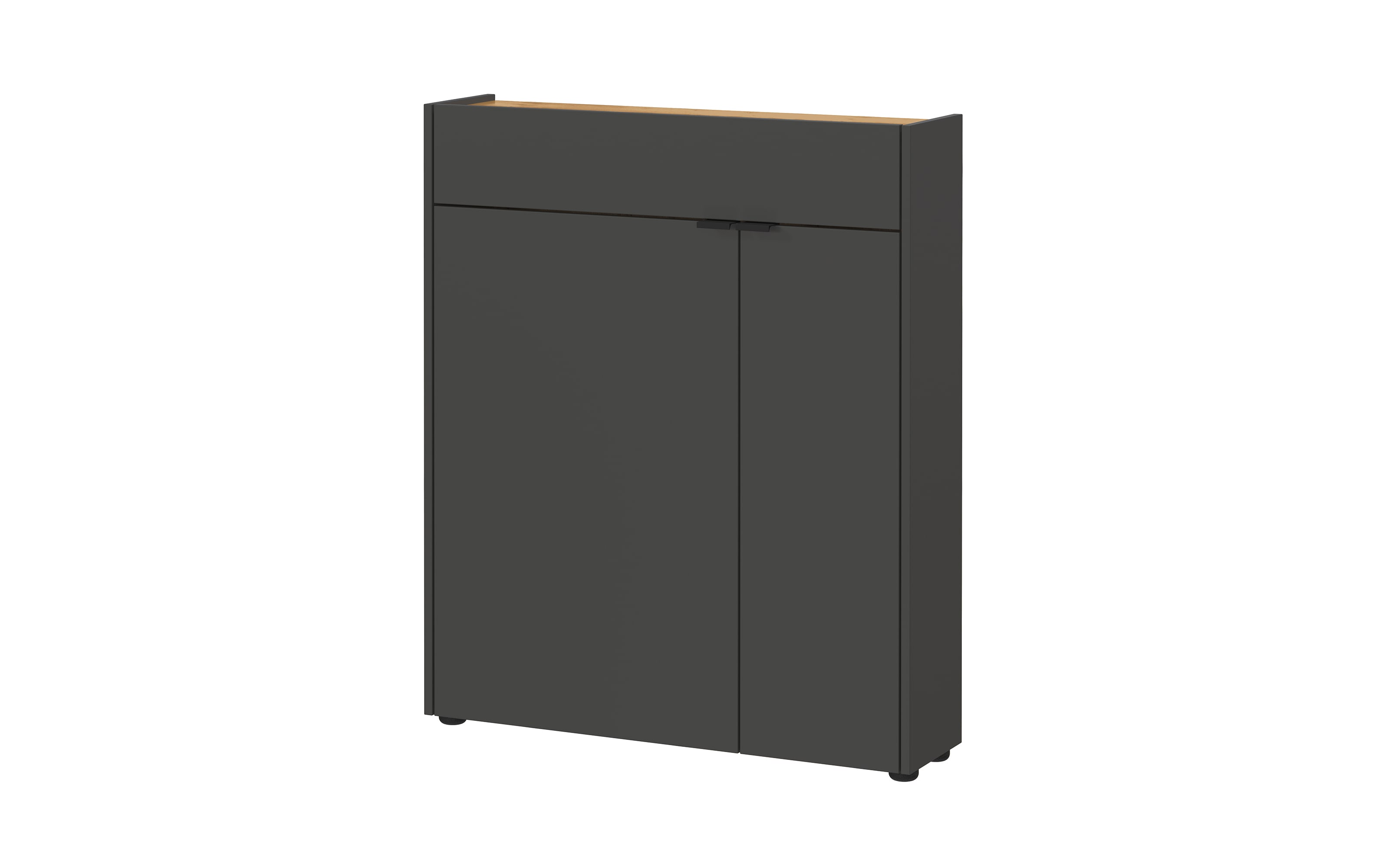 Mehrzweckschrank GW-Ameca, graphit/Eiche-Nachbildung, inkl. Softclose Funktion 