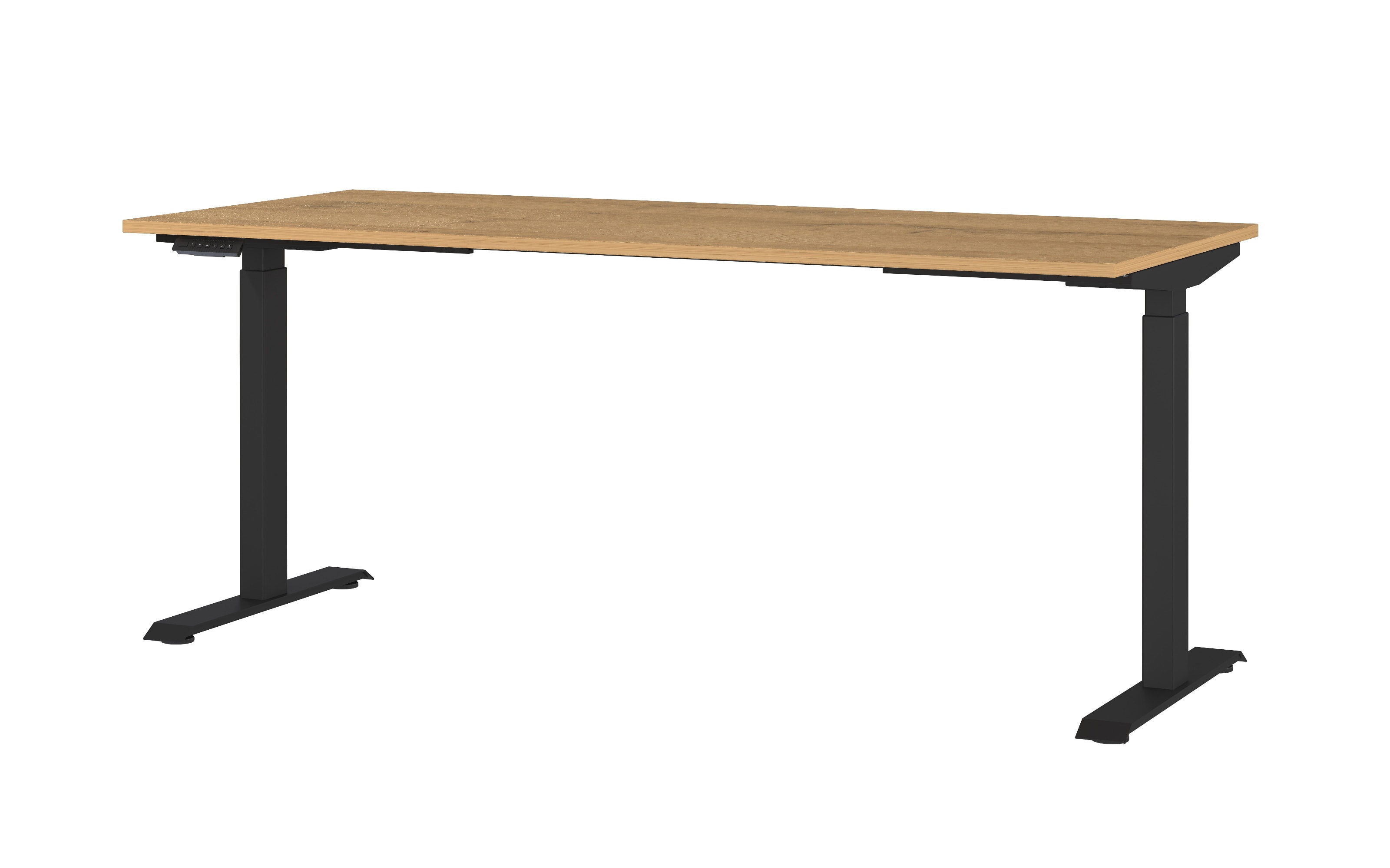 Schreibtisch GW-JET, Grandson-Eiche-Nachbildung/Schwarz