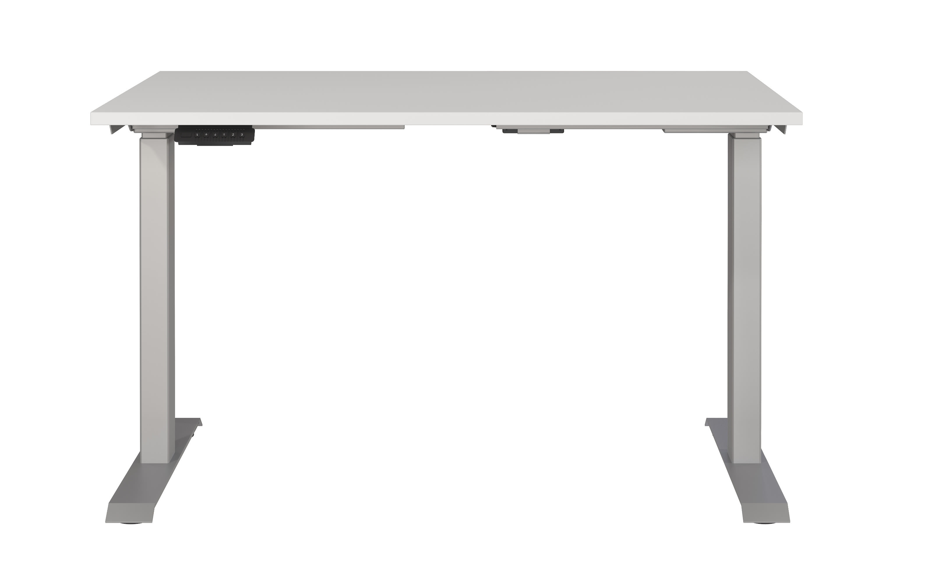 Schreibtisch GW-JET, lichtgrau/silber