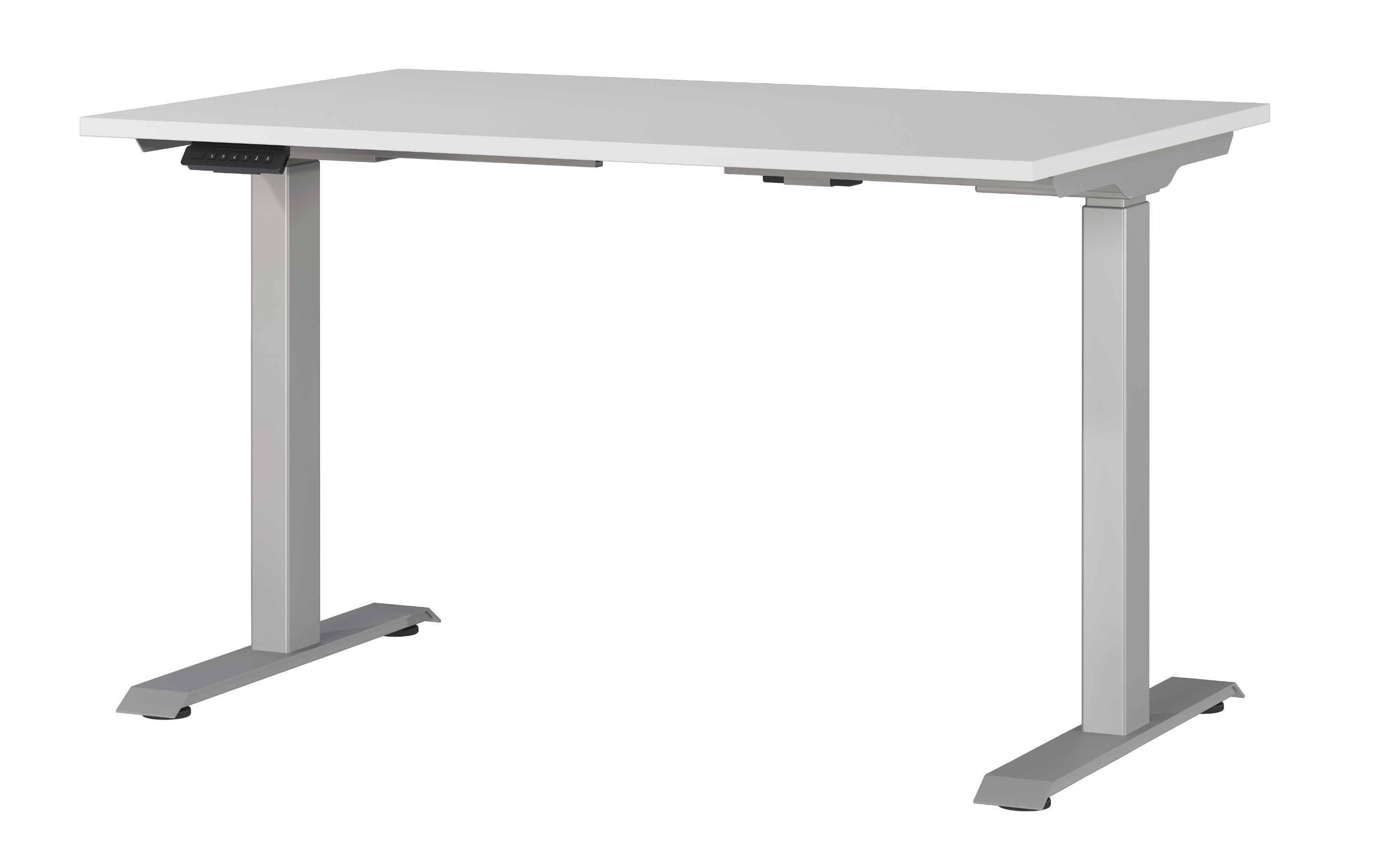 Schreibtisch GW-JET, lichtgrau/silber