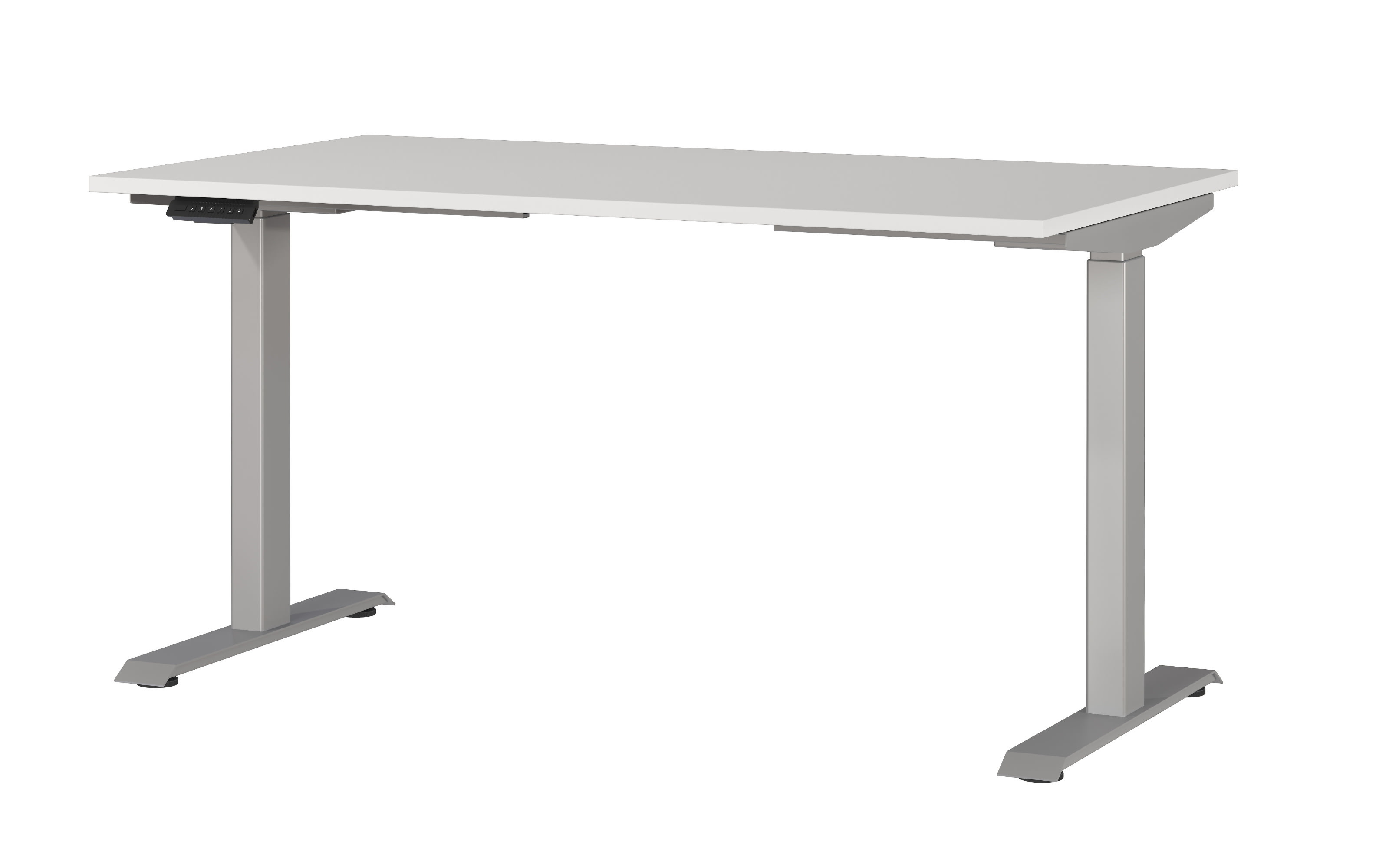 Schreibtisch GW-JET, lichtgrau/silber