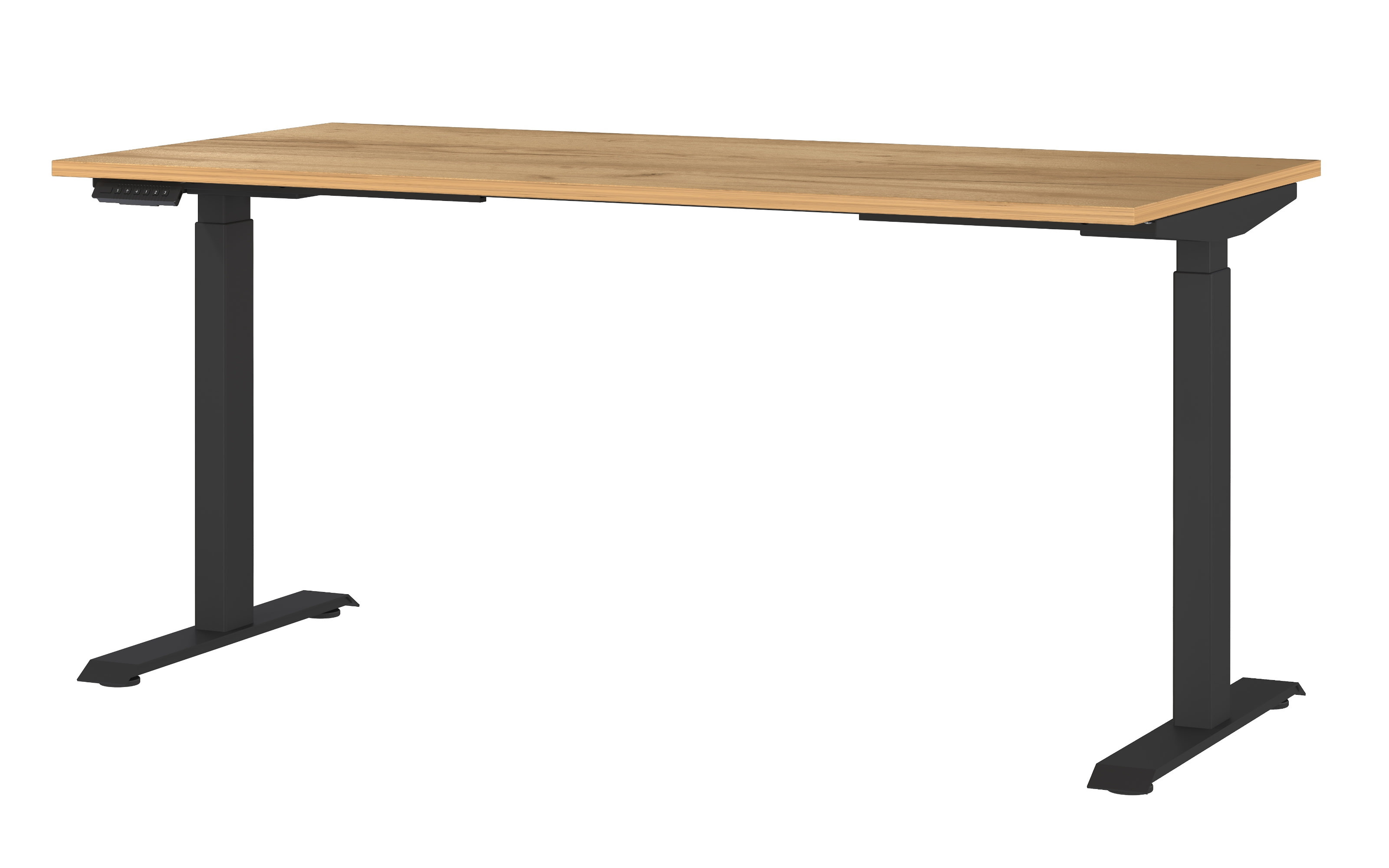 Schreibtisch GW-JET, Navarra Eiche Nachbildung/schwarz
