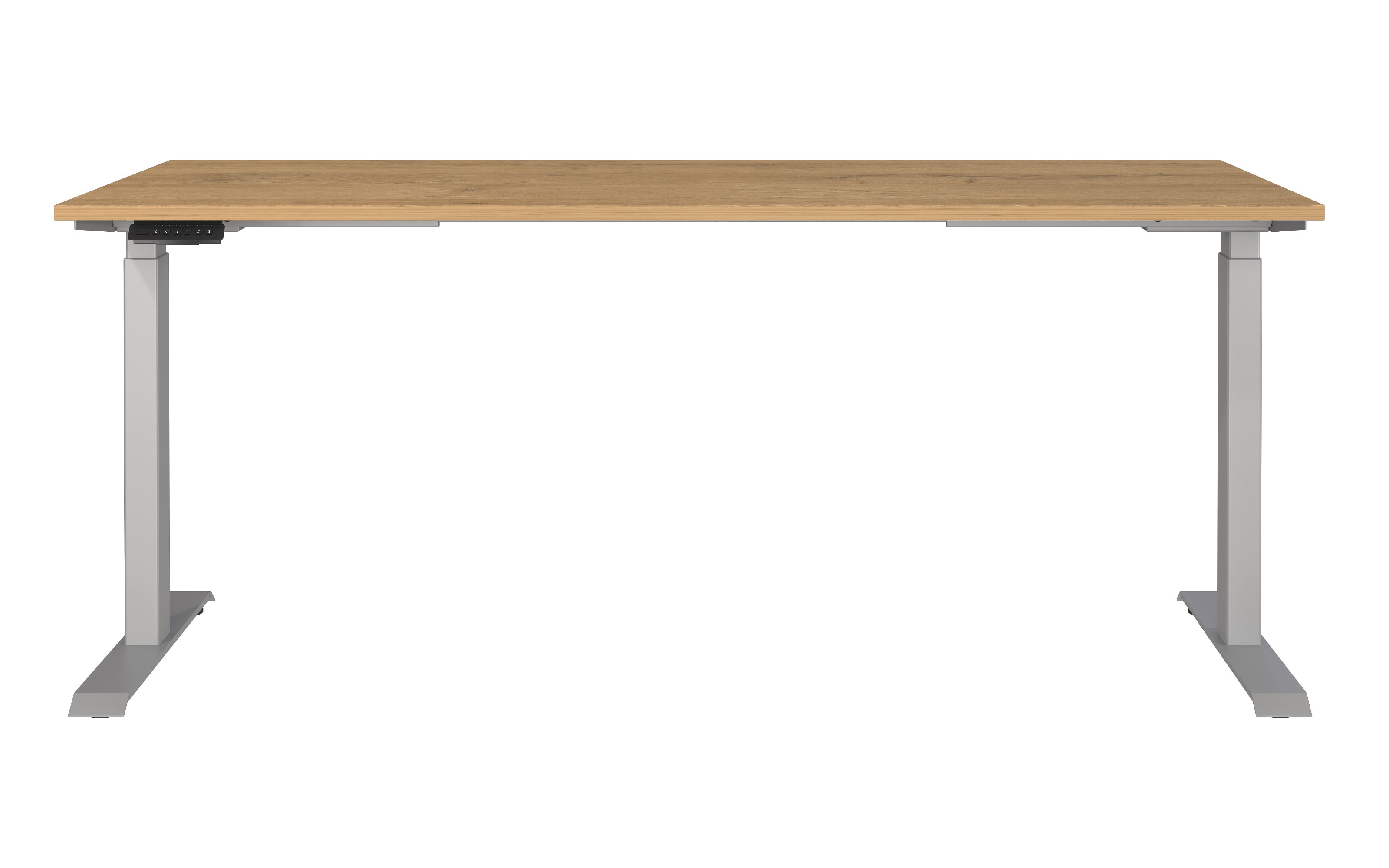 Schreibtisch GW-JET, Grandson-Eiche-Nachbildung/silberfarbig