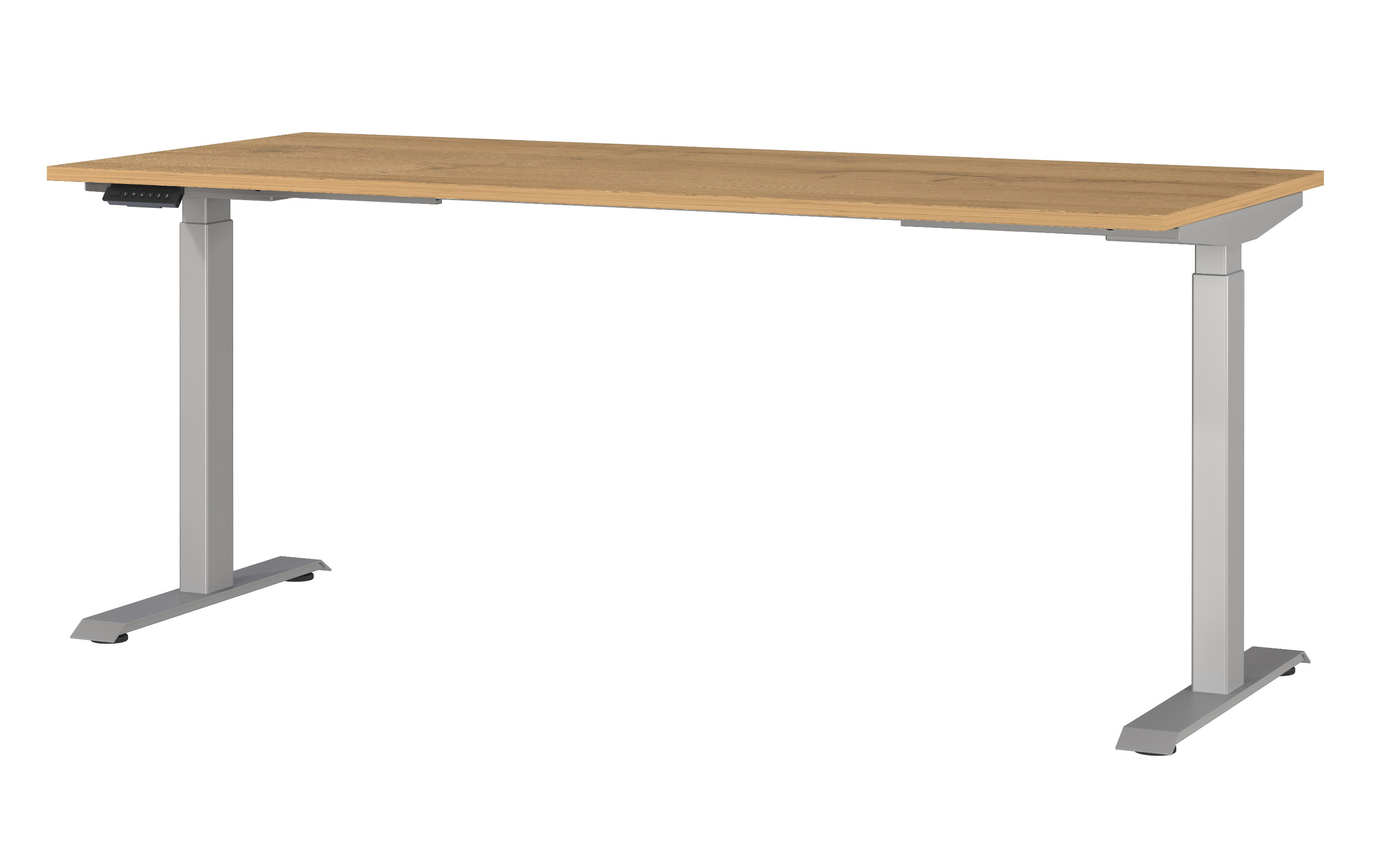 Schreibtisch GW-JET, Grandson-Eiche-Nachbildung/silberfarbig