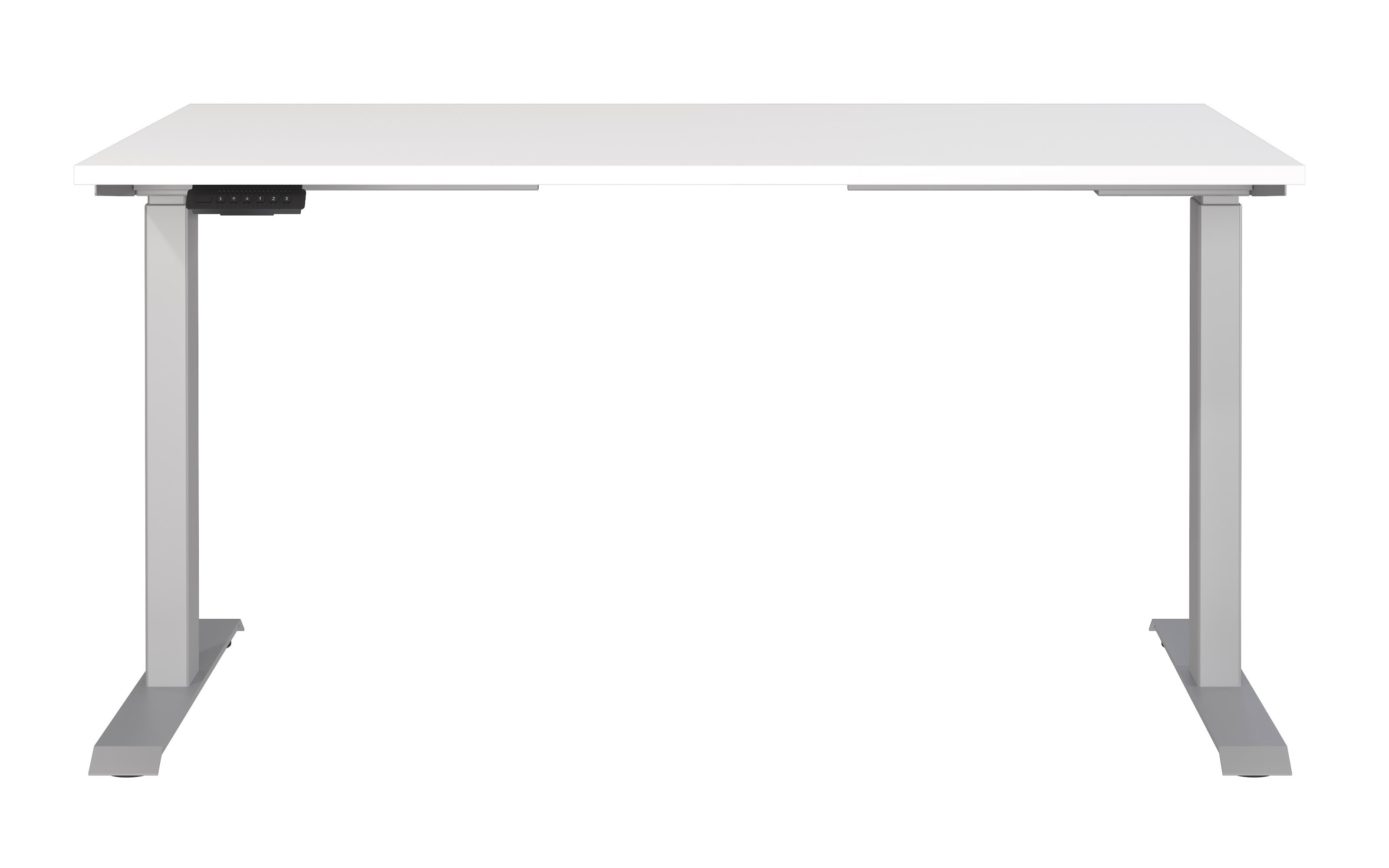 Schreibtisch GW-JET, weiß/silberfarbig