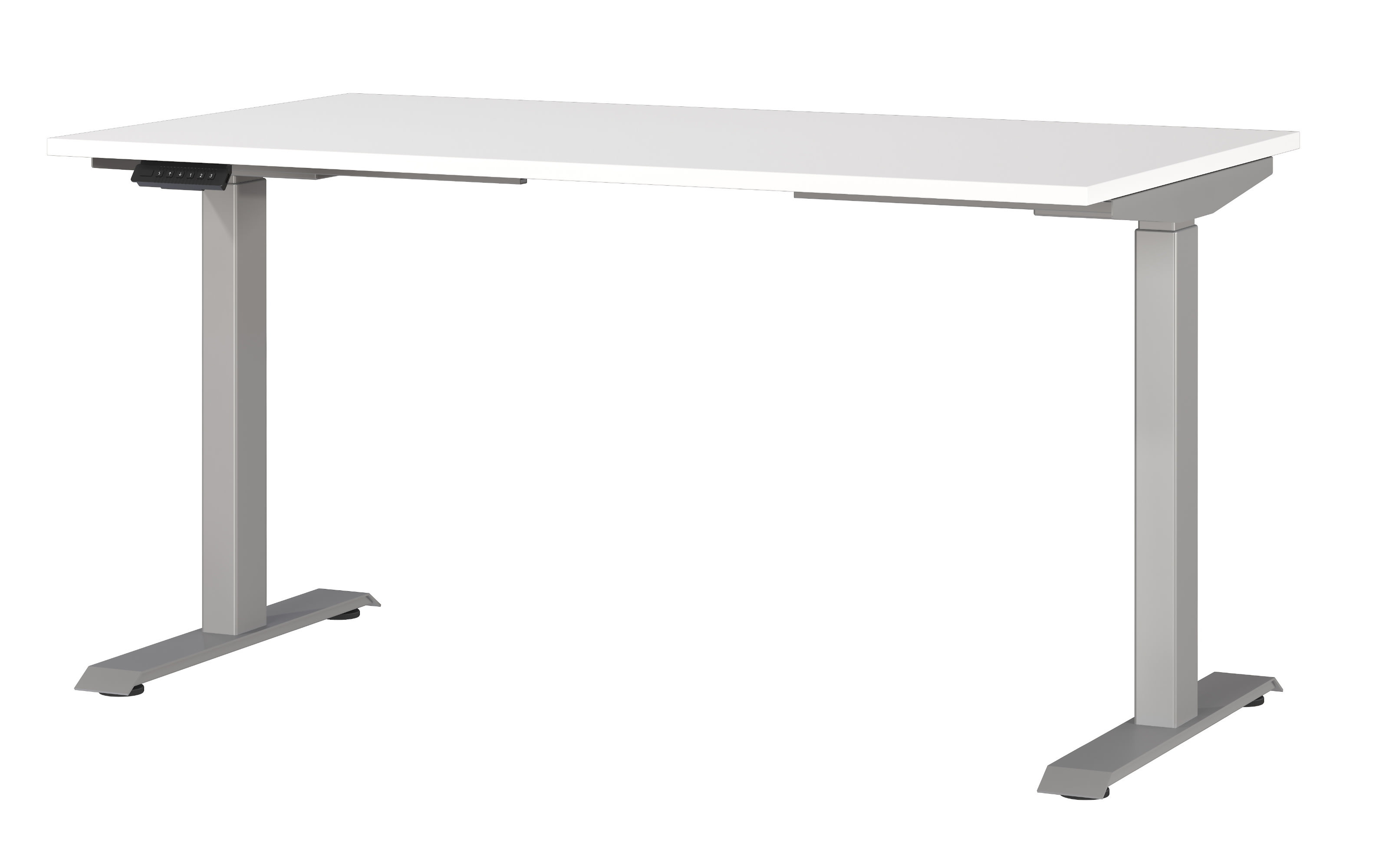 Schreibtisch GW-JET, weiß/silberfarbig