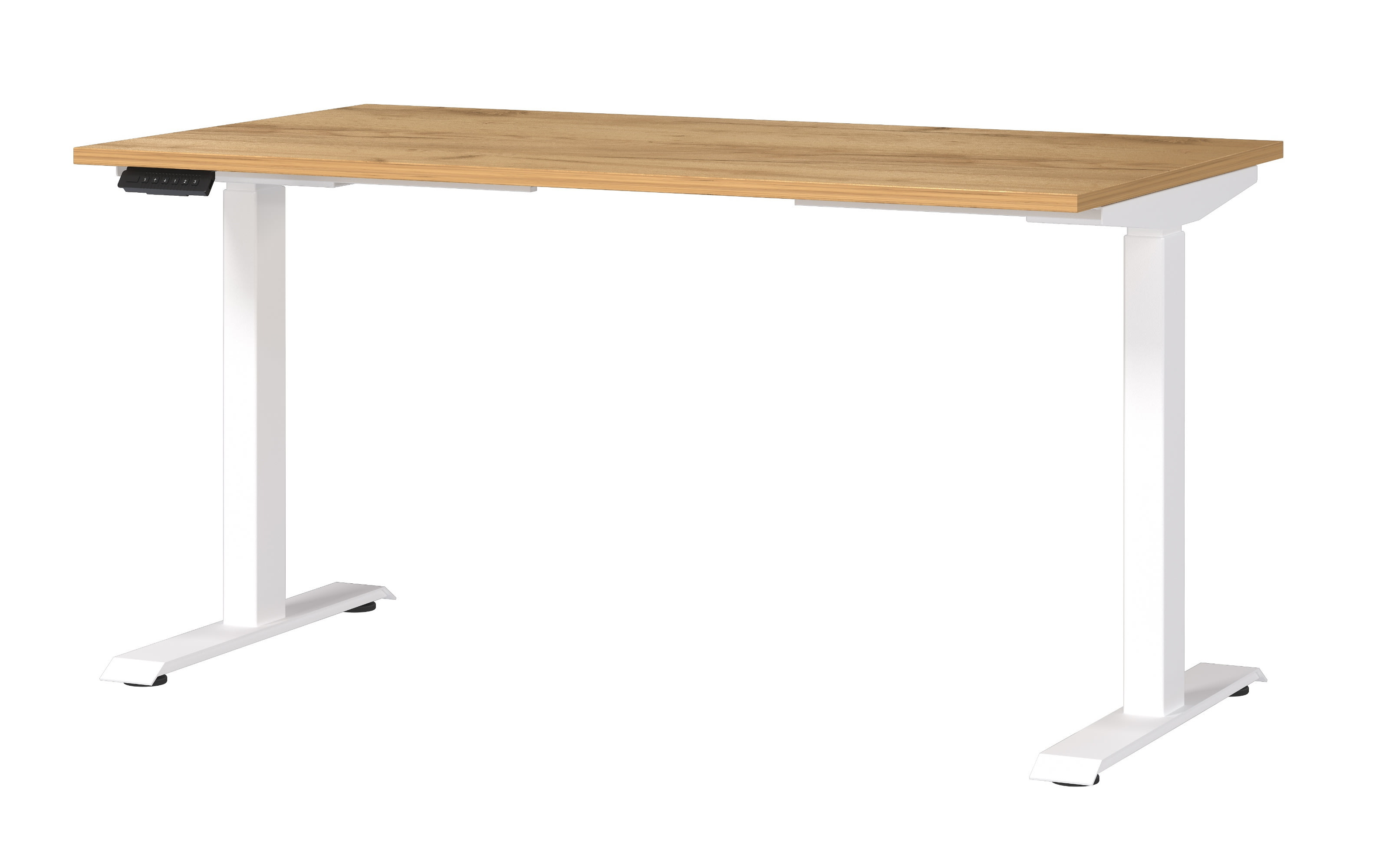 Schreibtisch GW-JET, Navarra-Eiche-Nachbildung/weiß