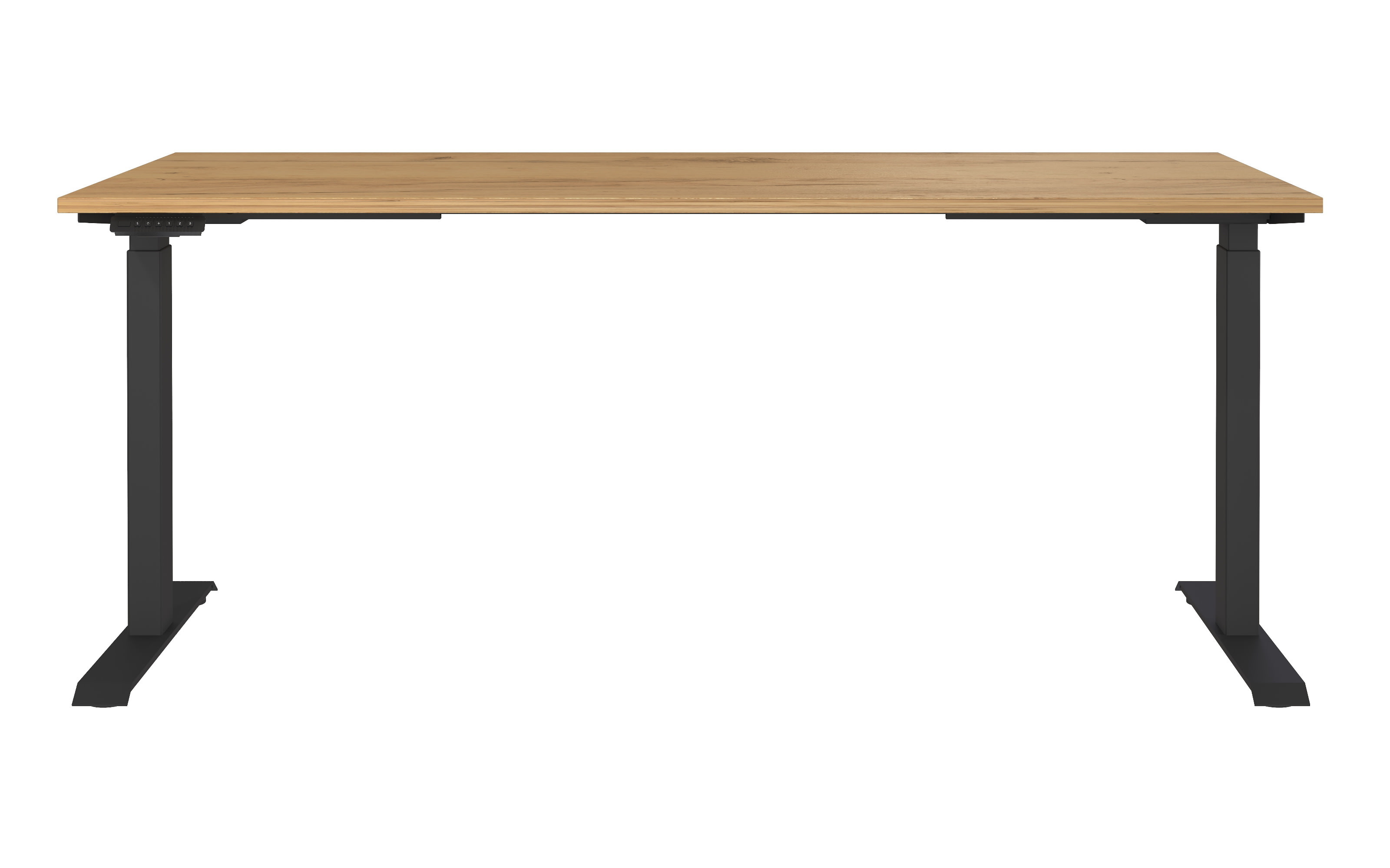 Schreibtisch GW-JET, Navarra-Eiche-Nachbildung/Schwarz