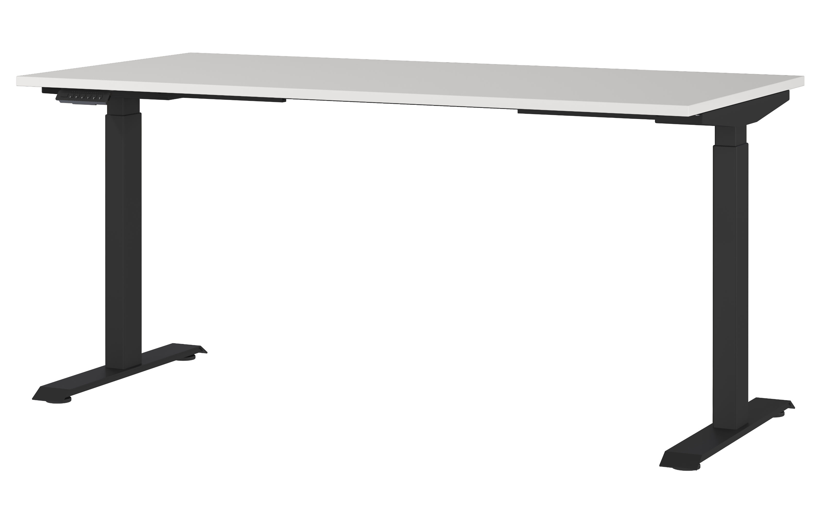 Schreibtisch GW-JET, lichtgrau/schwarz