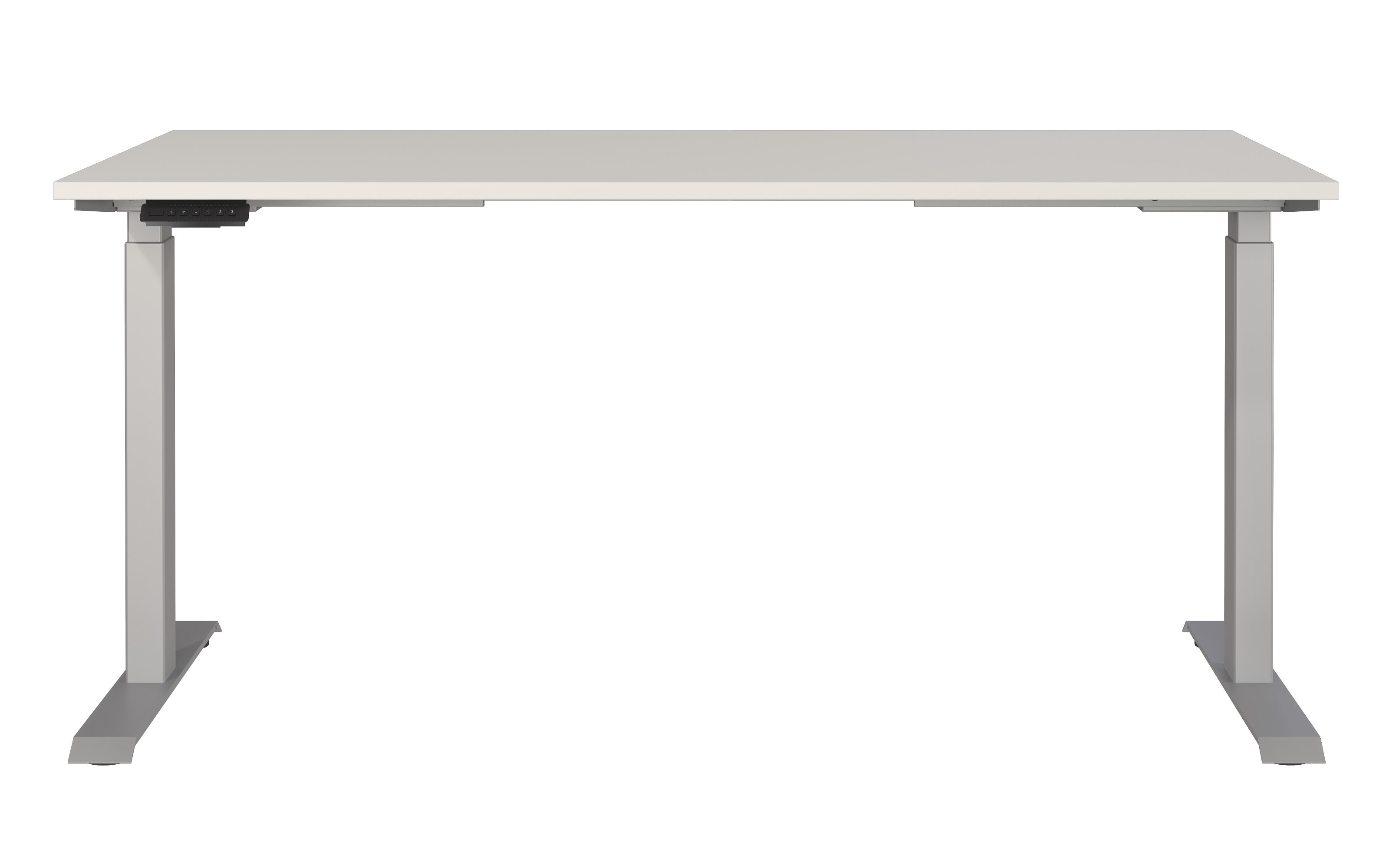 Schreibtisch GW-JET, lichtgrau/silber