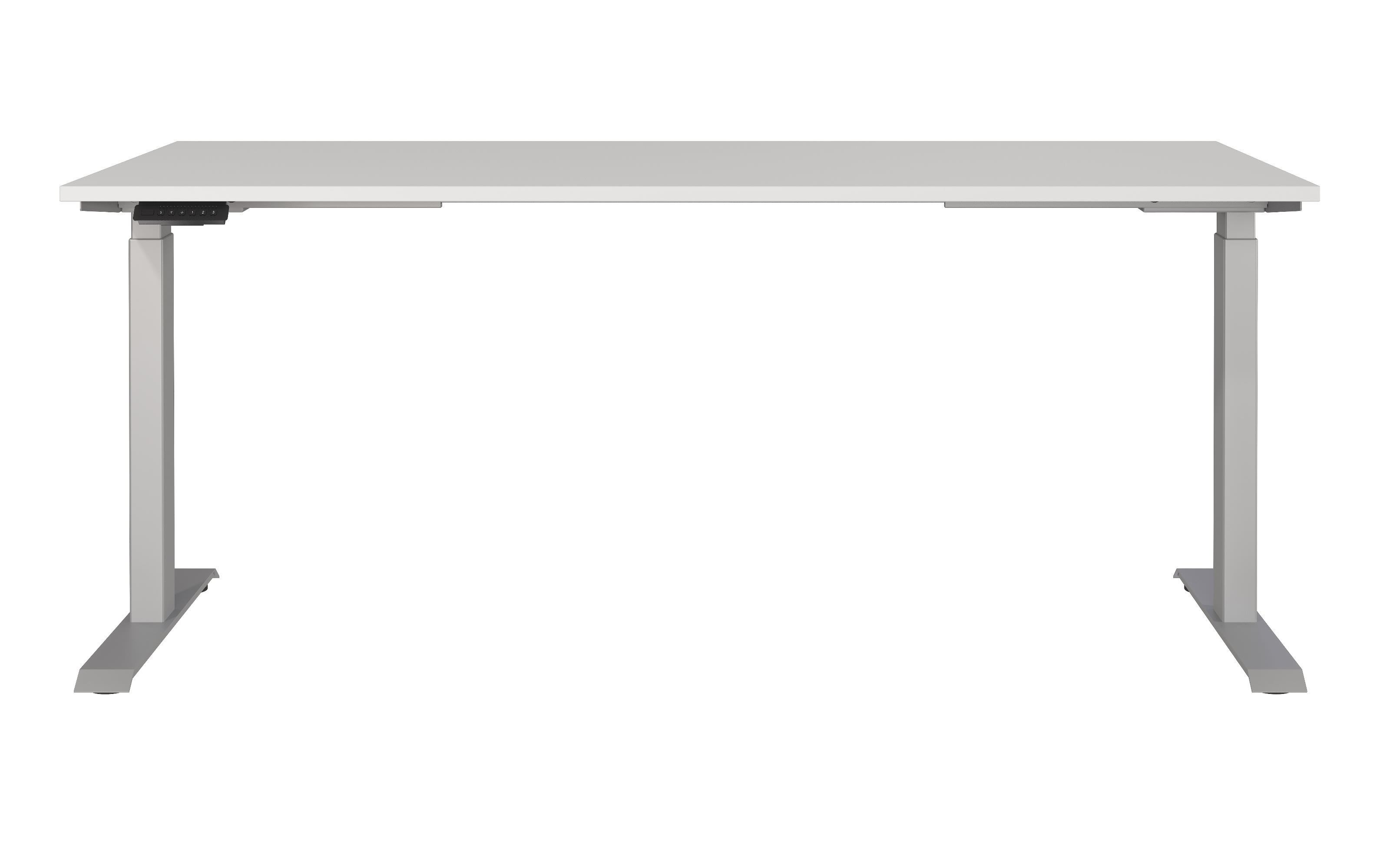 Schreibtisch GW-JET, lichtgrau/silberfarbig