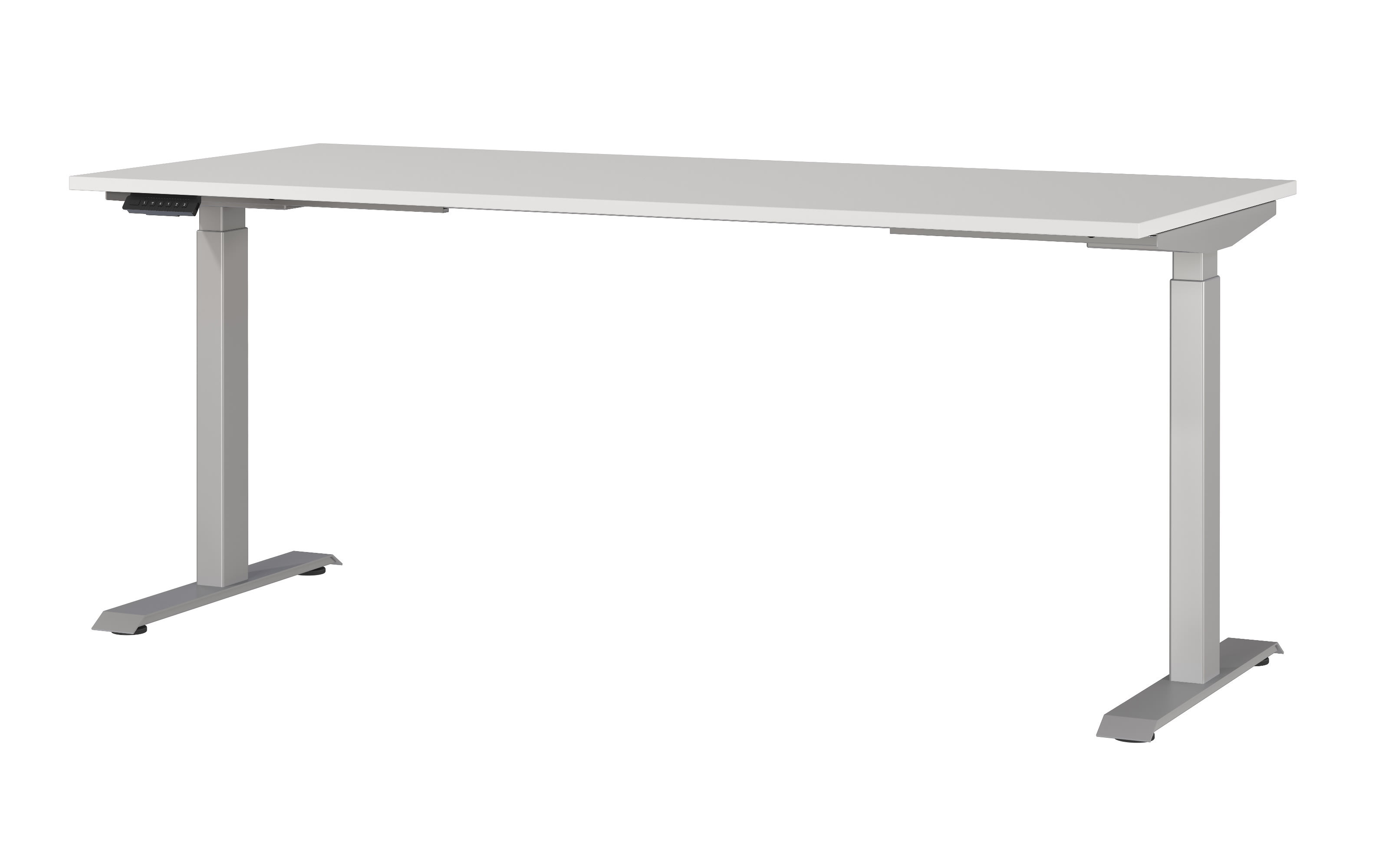 Schreibtisch GW-JET, lichtgrau/silberfarbig