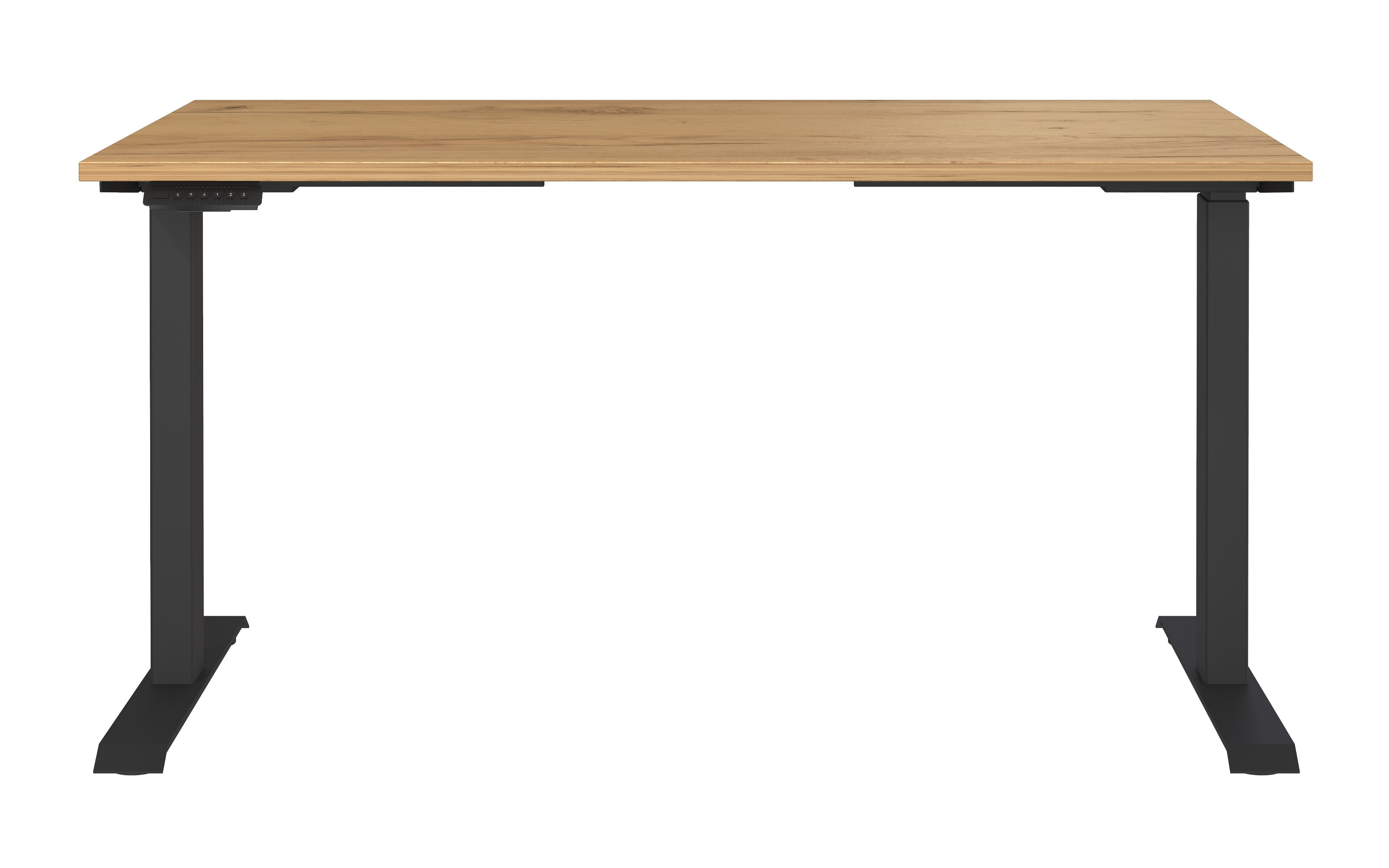 Schreibtisch GW-JET, Navarra Eiche Nachbildung/schwarz