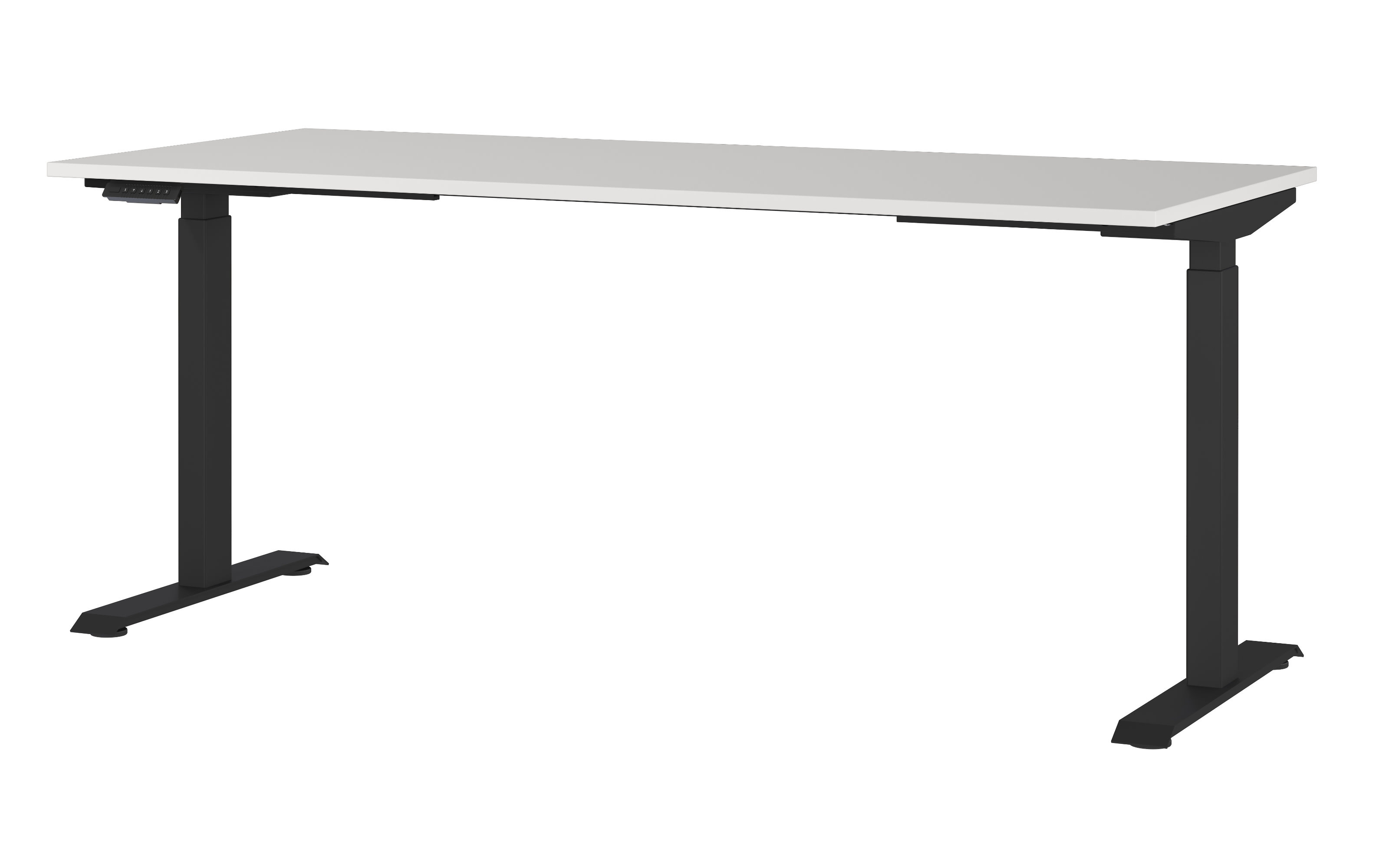 Schreibtisch GW-JET, lichtgrau/schwarz