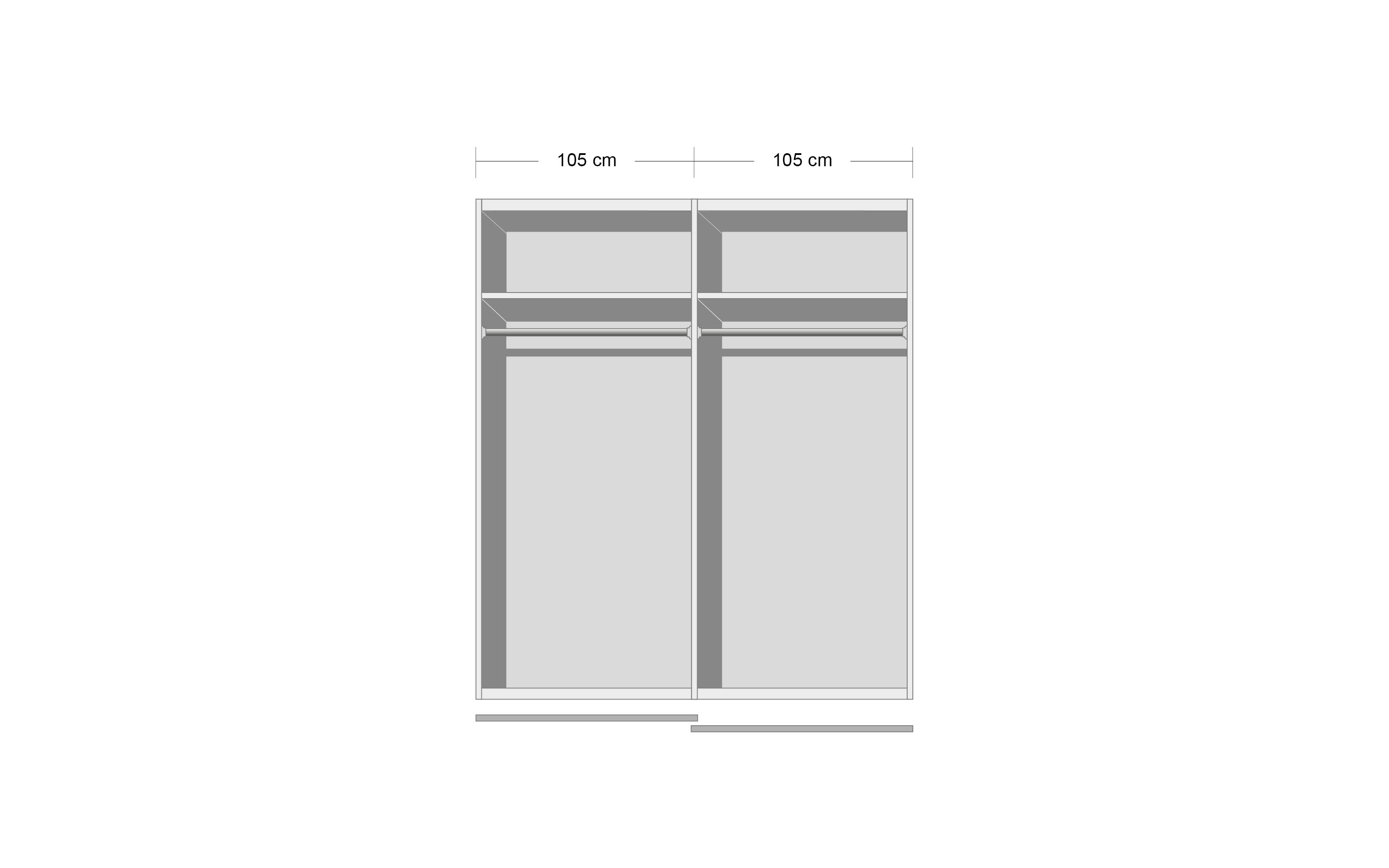 Schwebetürenschrank Medina, Montana Oak, graphit, Hardeck online cm 215 x kaufen 210 bei